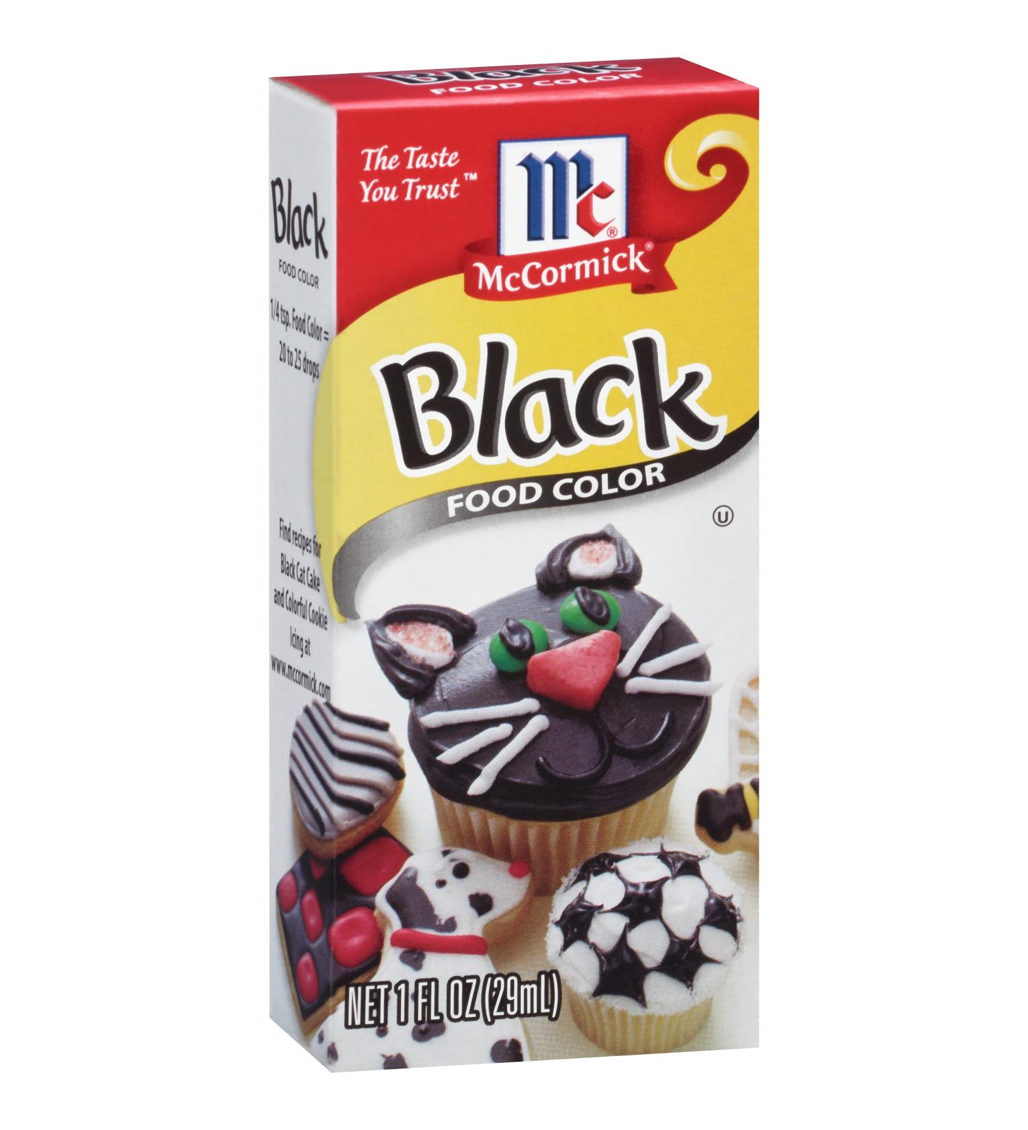 McCormick Black Food Color - 1 fl oz | Professional Grade Coloring Agent - Buy Online on SooperMarket.com