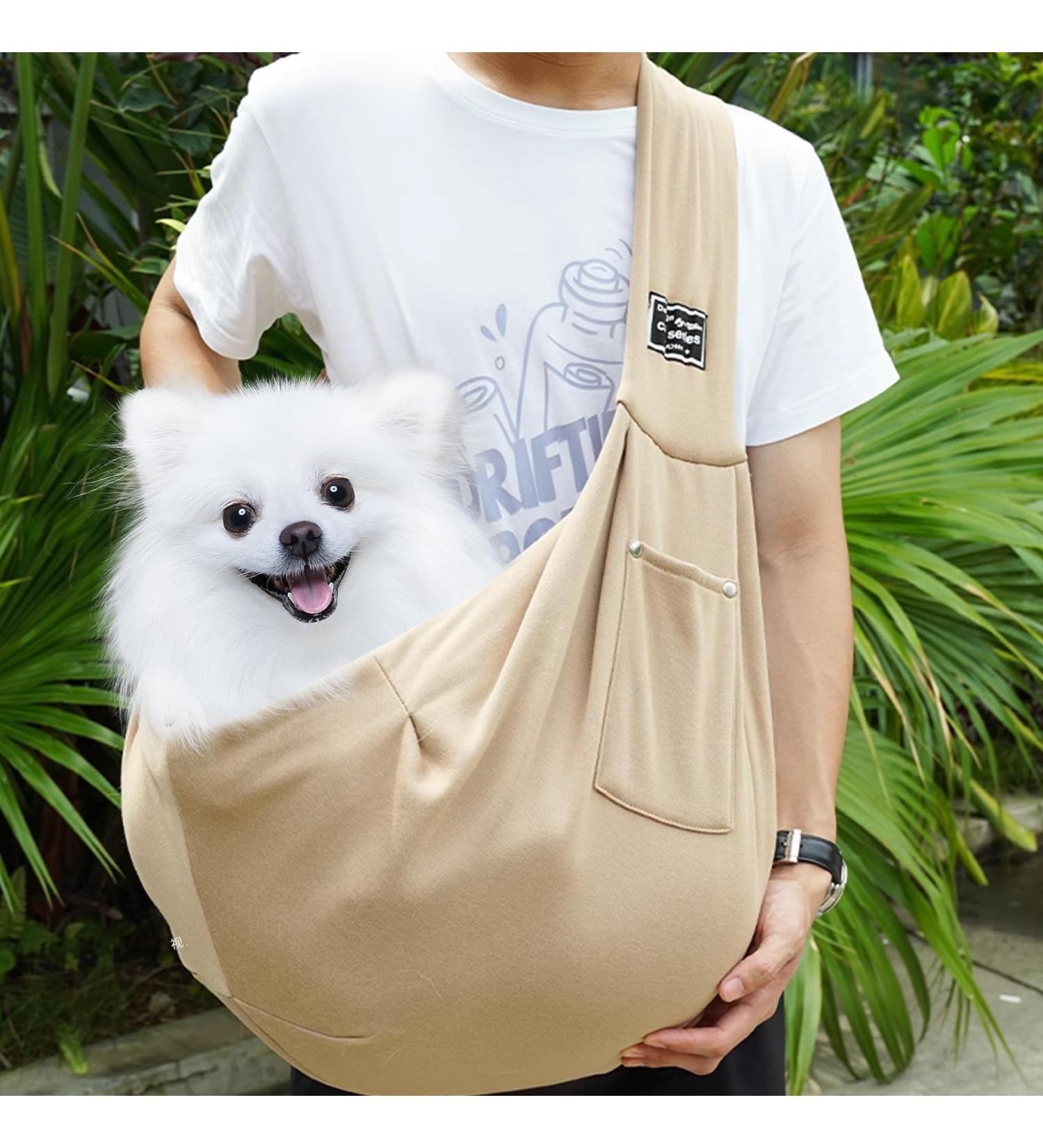 Pet Adjustable Shoulder Bag Carrier for Small & Medium Dogs - Perfect Transport Bag for Outdoor Activities - Buy Online on SooperMarket.com