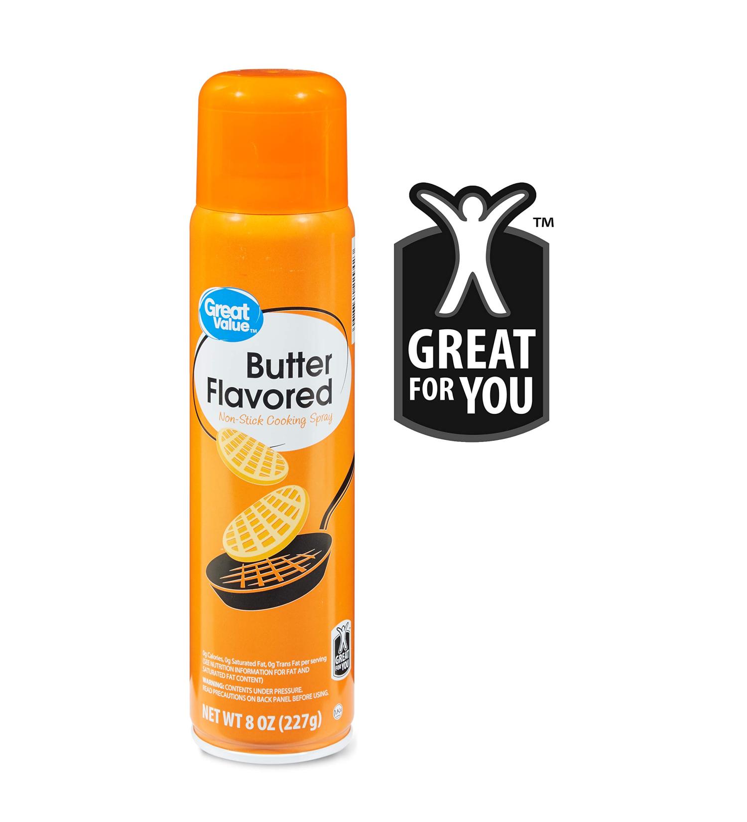 PACK OF 6 - Great Value Butter Flavored Cooking Spray, 8 Oz (3 Pack)