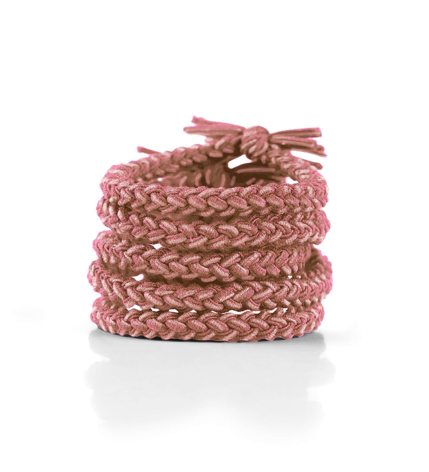 Braided Hair Scrunchies Pink with 2 Beautiful Colours for Everyday Use 5 Pieces Hair Scrunchies Set - Buy Online on SooperMarket.com