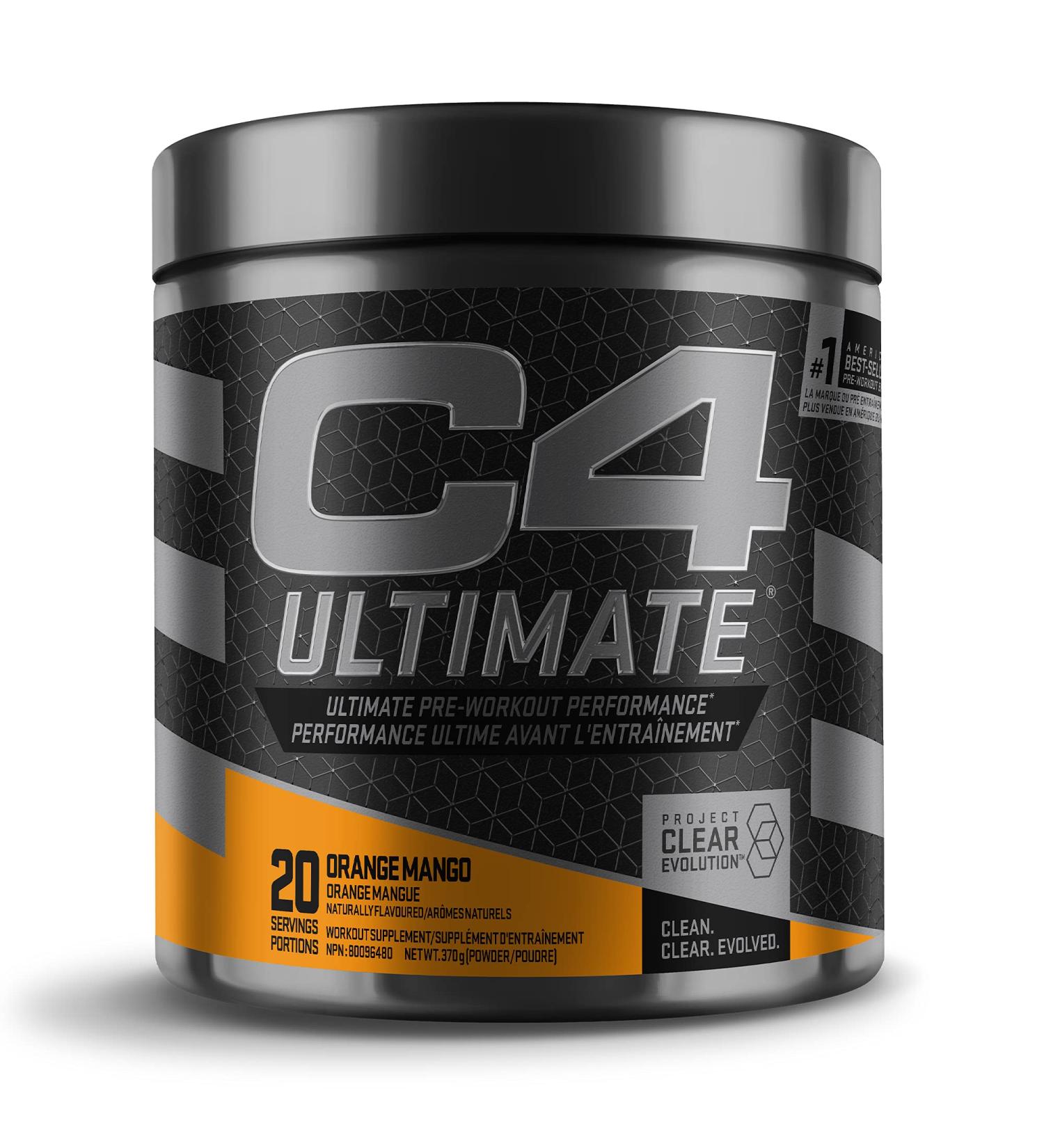 C4 Ultimate Pre-workout Powder Preworkout Supplement Drink for Workout Energy - Orange Mango 20 Servings Orange Mango 20 Servings (Pack of 1) - Buy Online on SooperMarket.com