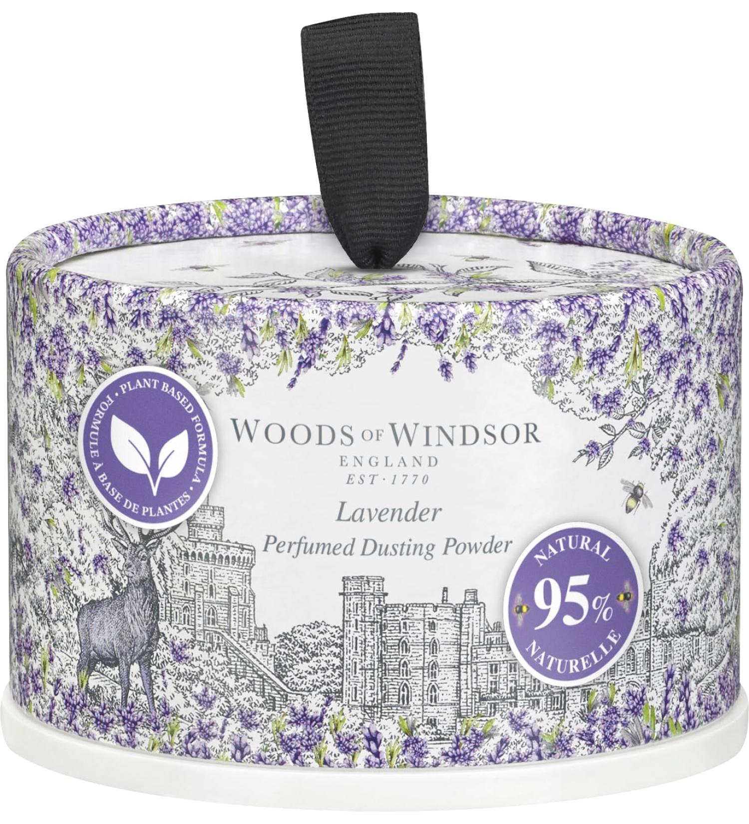 Woods of Windsor Lavender Perfumed Talcum Powder Floral Dusting Powder with Body Puff Scented Powder for Women to Help with Odor Control and Chafing Lavender Scent 100g - Buy Online on SooperMarket.com