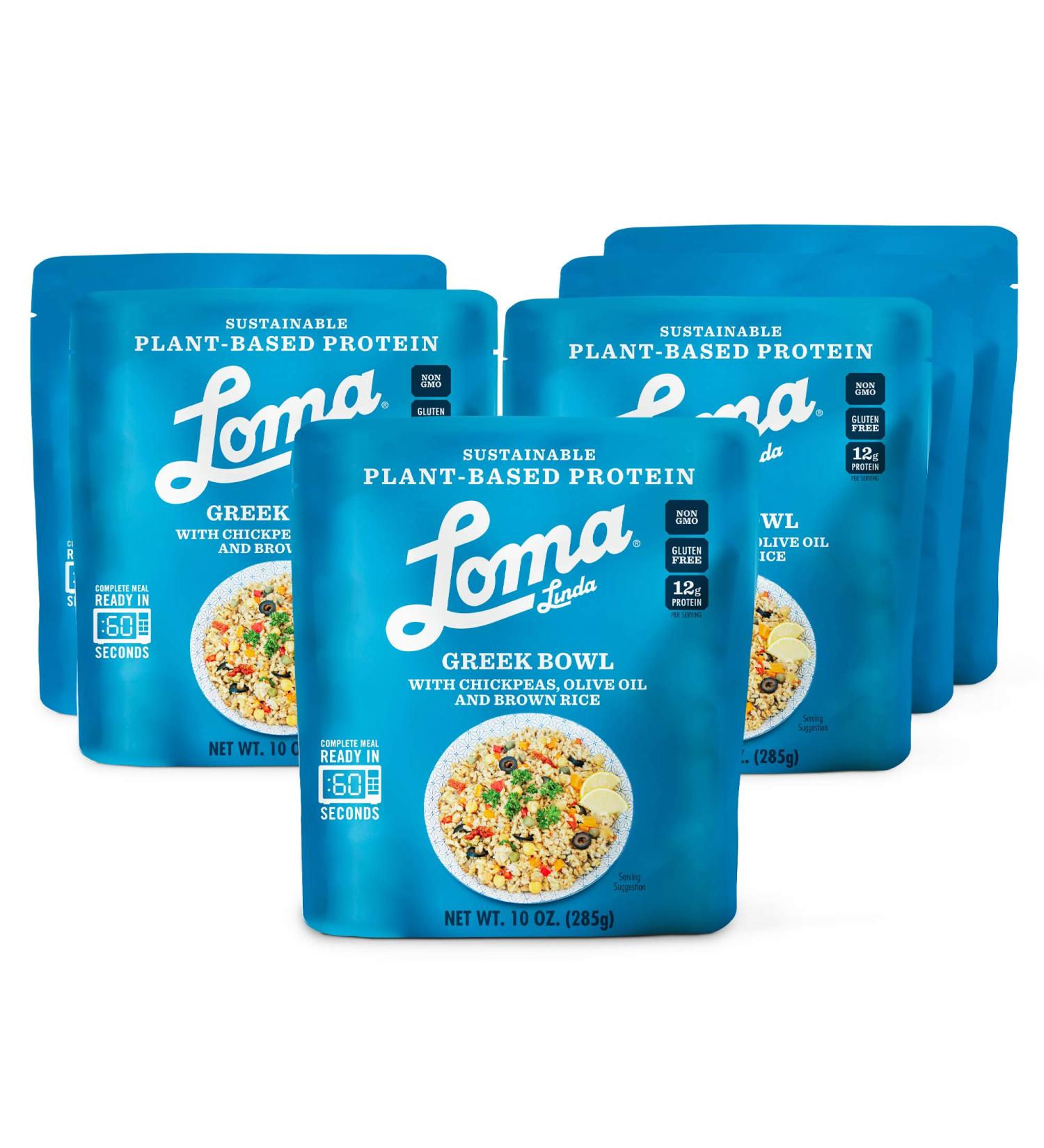 Loma Linda Plant-Based Greek Bowl Meal Packets (10 oz) - 6 Pack - Buy Online on SooperMarket.com