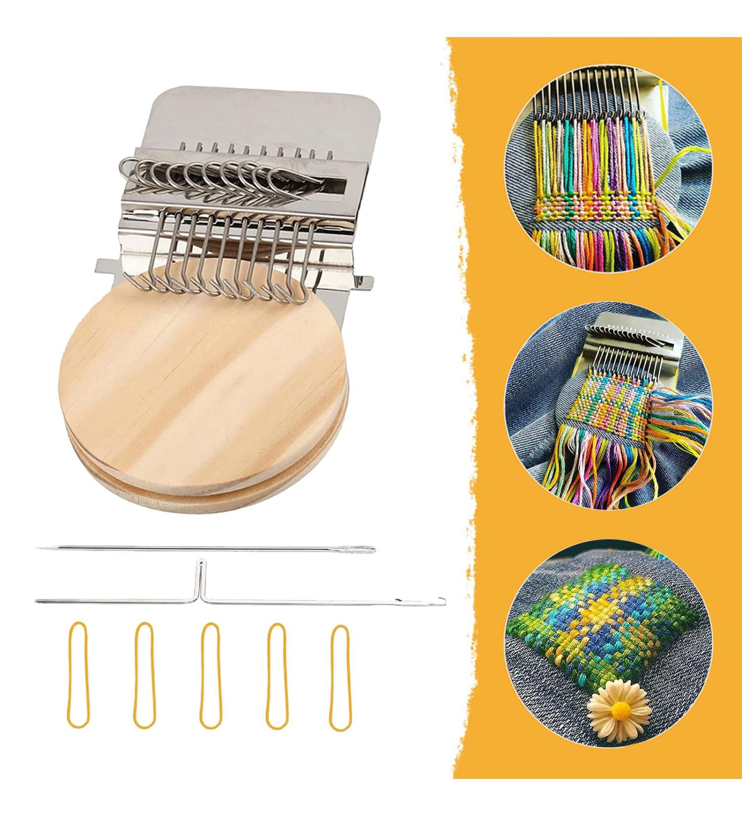 Darning Mini Loom Machine - Speedweave Darning Loom Tool Kit for DIY Weaving and Mending - 10 Hook Darning Machine for Clothes, Jeans, and Socks - Buy Online on SooperMarket.com