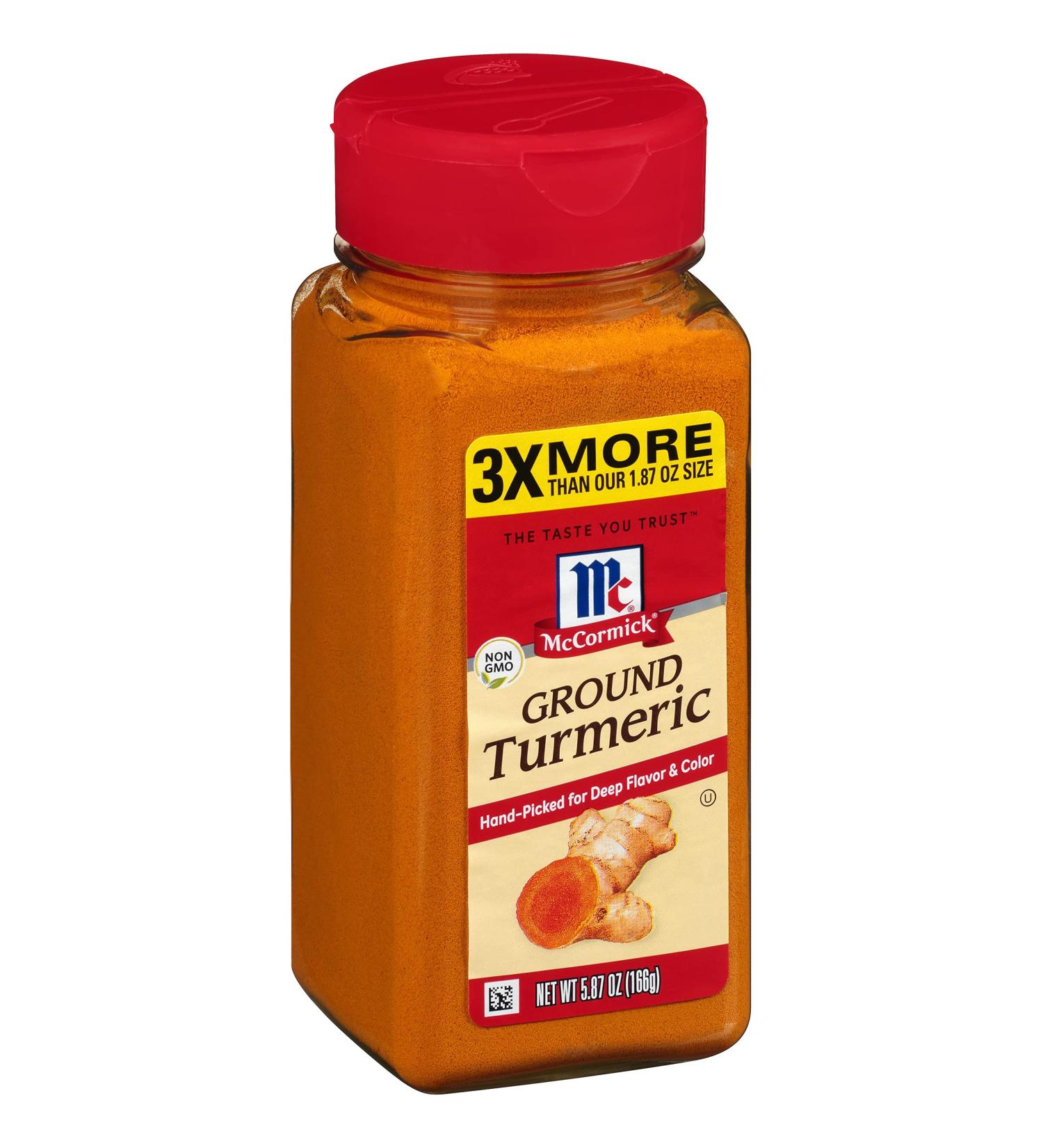 McCormick Ground Turmeric (Keto Friendly) 5.87 oz - Premium Quality Spice for Healthy Cooking - Buy Online on SooperMarket.com