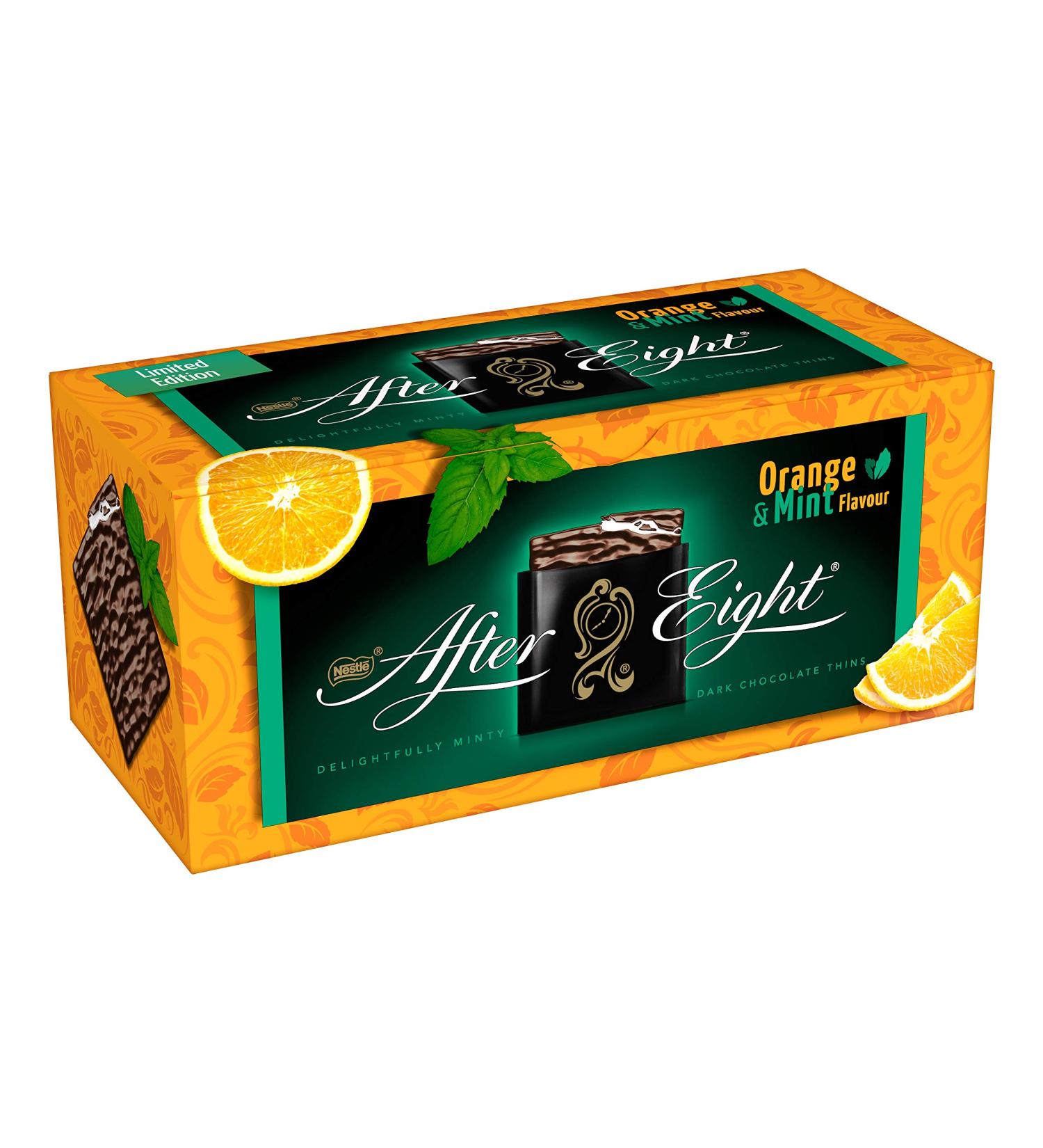 After Eight Limited Edition Mint & Orange Flavour Thins 200g - Buy Online on SooperMarket.com