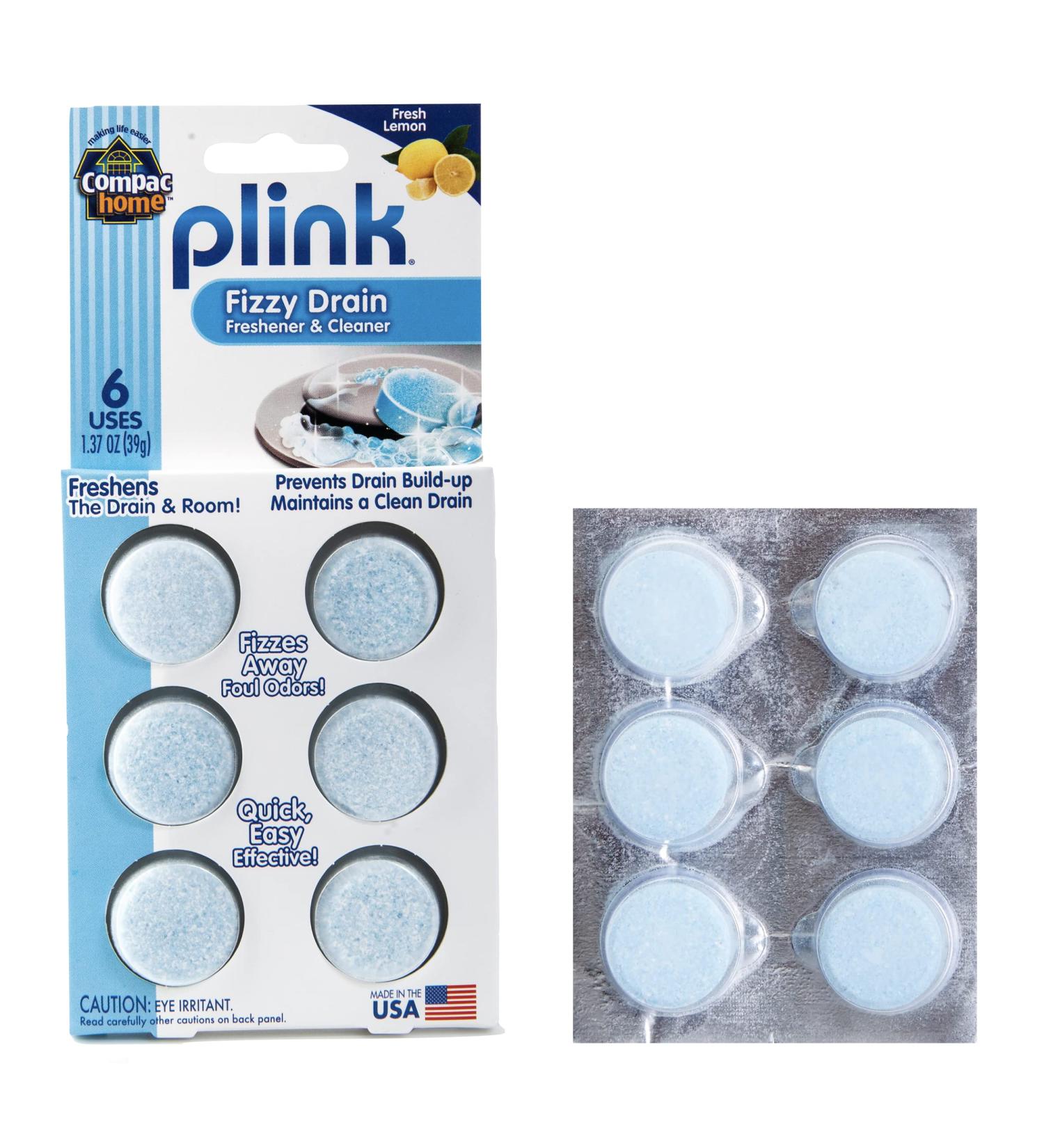 Compac Home Plink Fizzy Drain Cleaner/Deodorizer - Lemon Scented, 12 Tablets, Pack of 2 - Buy Online on SooperMarket.com