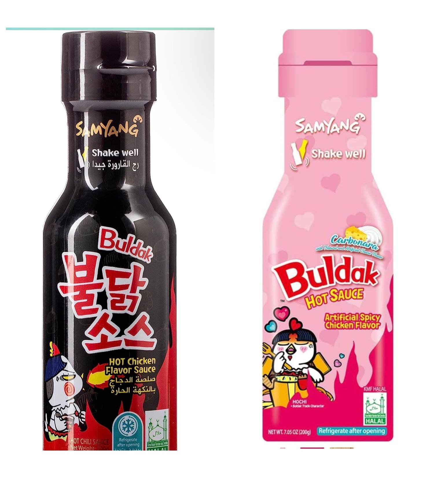 Samyang Buldak Hot Chicken Sauce Combo: Original & Carbonara Flavours - Buy Online on SooperMarket.com