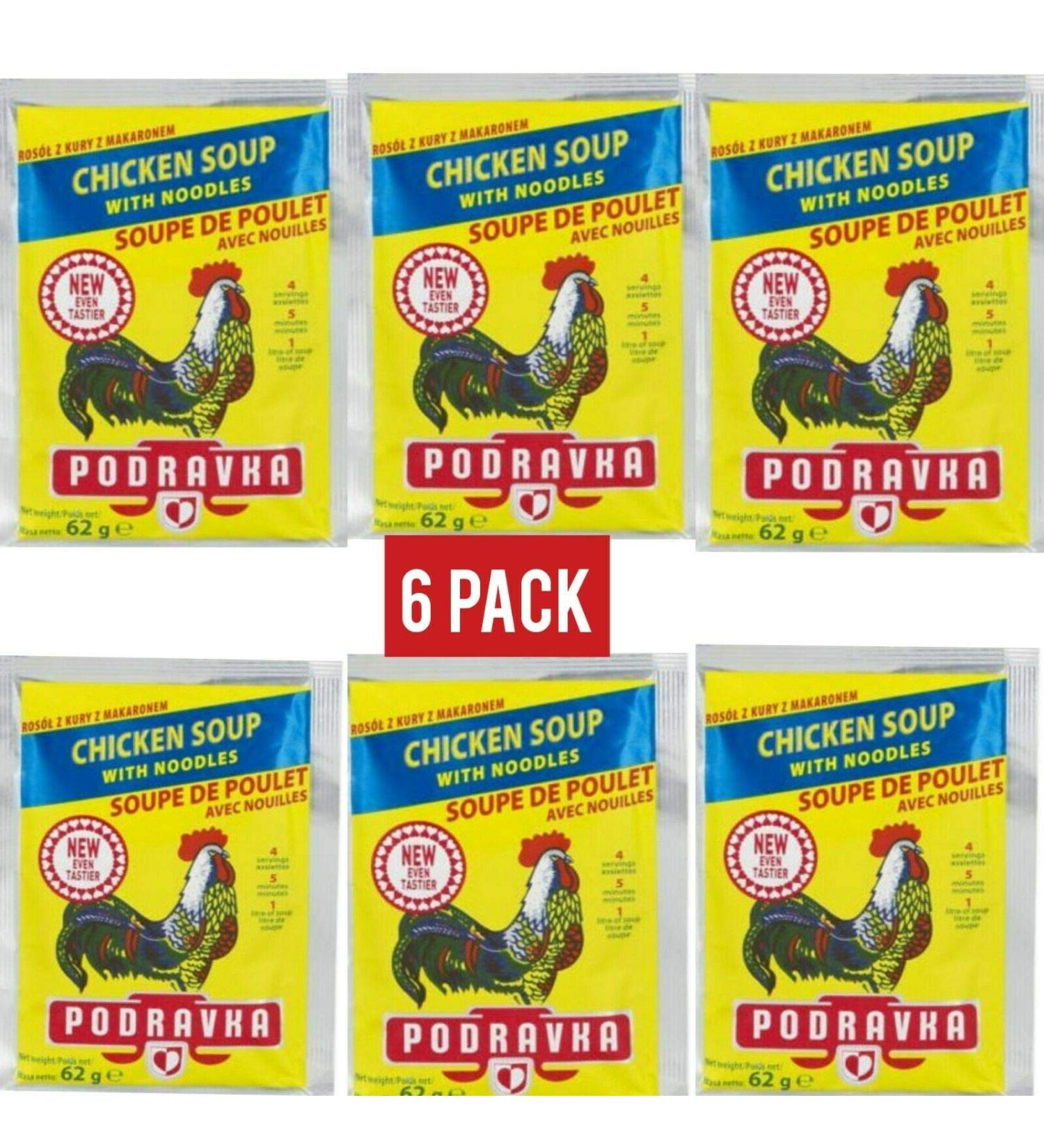 Podravka Chicken Flavored Noodle Soup 6 (2.2 oz packages)
