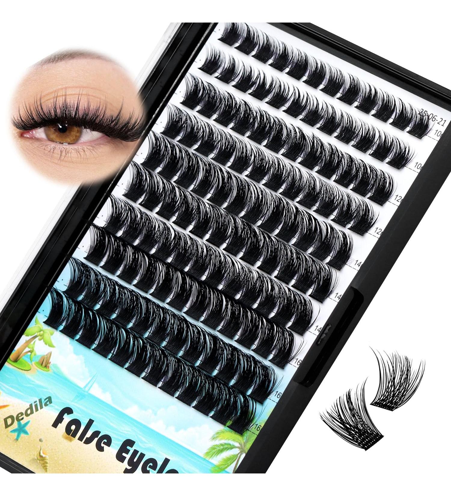Shop Mixed Cluster Eyelashes - DIY D Curl Individual Lashes 10-12-14-16mm | 0.07mm Thickness | International Shipping - Buy Online on SooperMarket.com