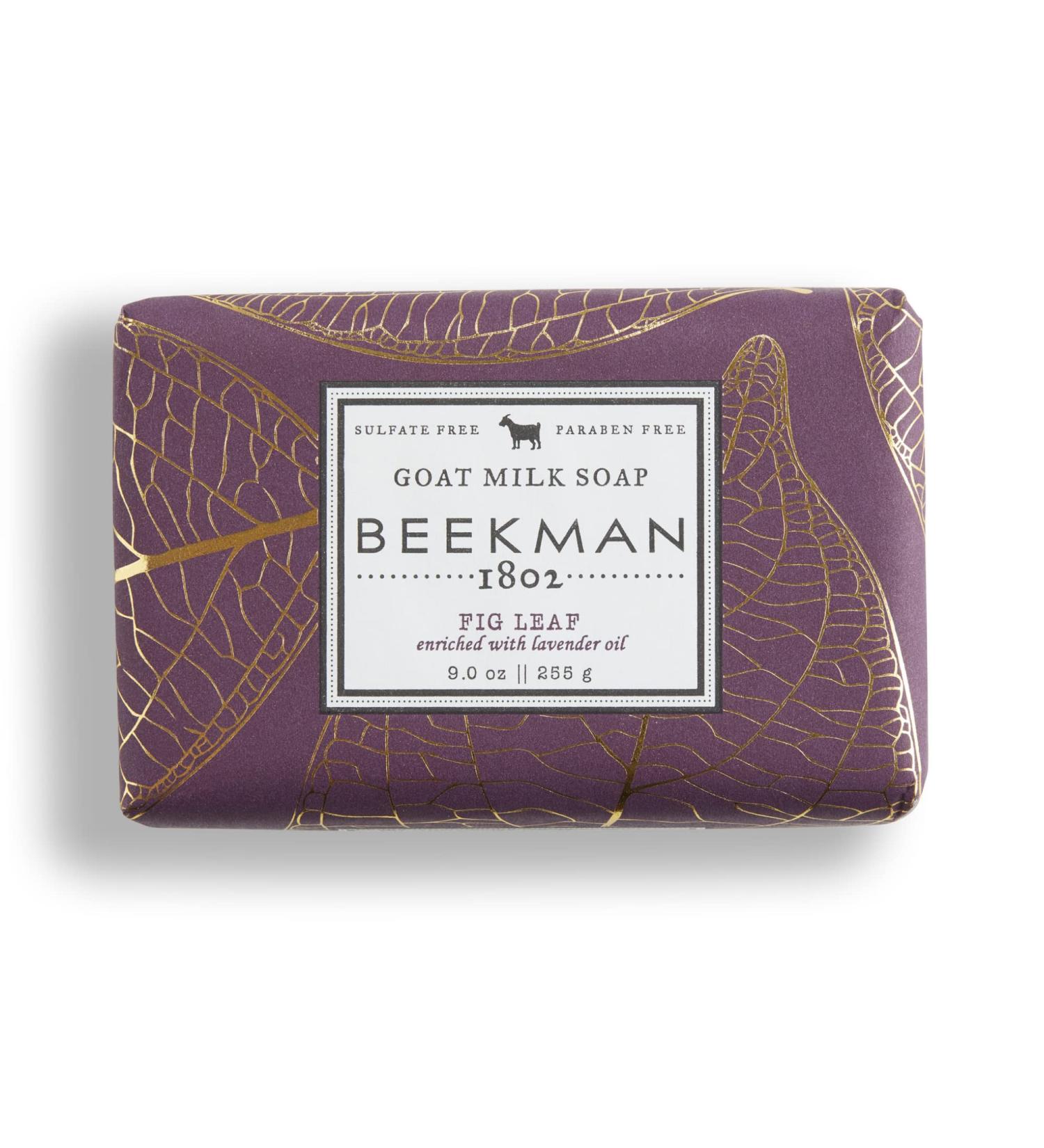 Beekman 1802 Goat Milk Soap Bar Fig Leaf 9 oz - Nourishing, Moisturizing & Hydrating Body Soap - Ideal for Sensitive Skin - Cruelty Free - Buy Online on SooperMarket.com