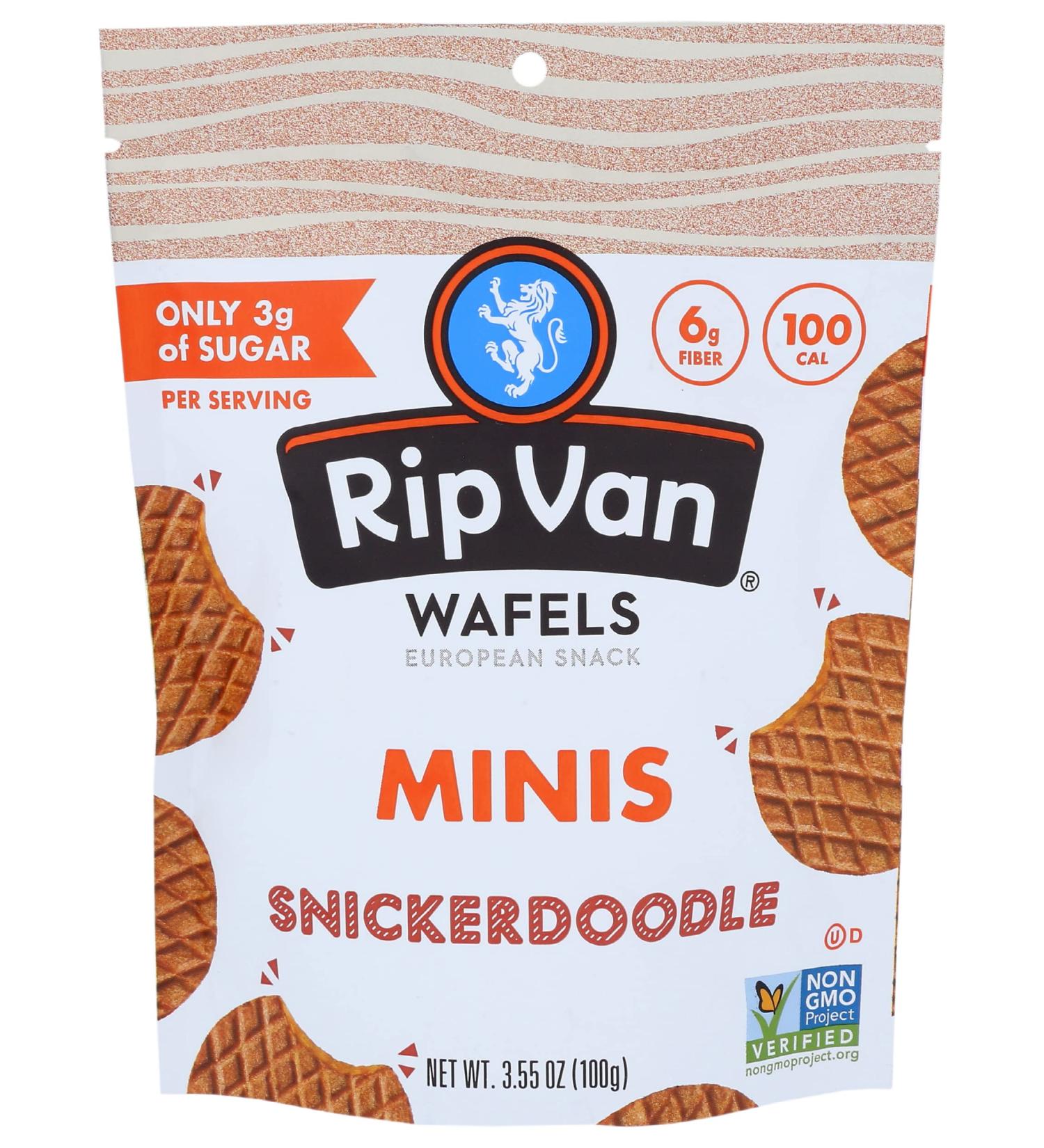 RIP VAN WAFELS Snickerdoodle Mini Wafels - 3.55 oz | Delicious Snack Treats - Buy Online on SooperMarket.com