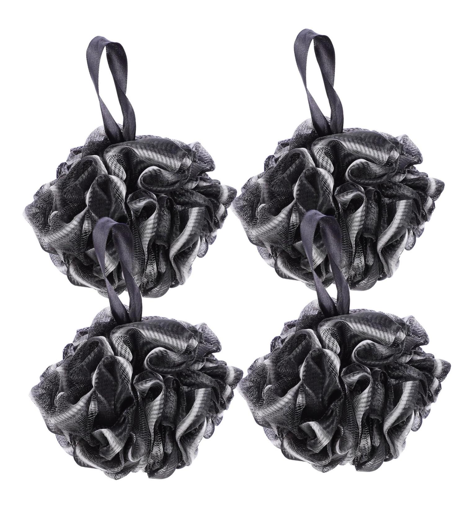 Buy NOLITOY 4pcs Bamboo Charcoal Bath Ball & Shower Puff Eco-friendly Loofah Sponge Scrubber for a Refreshing Bath Experience International Shipping Available - Buy Online on SooperMarket.com