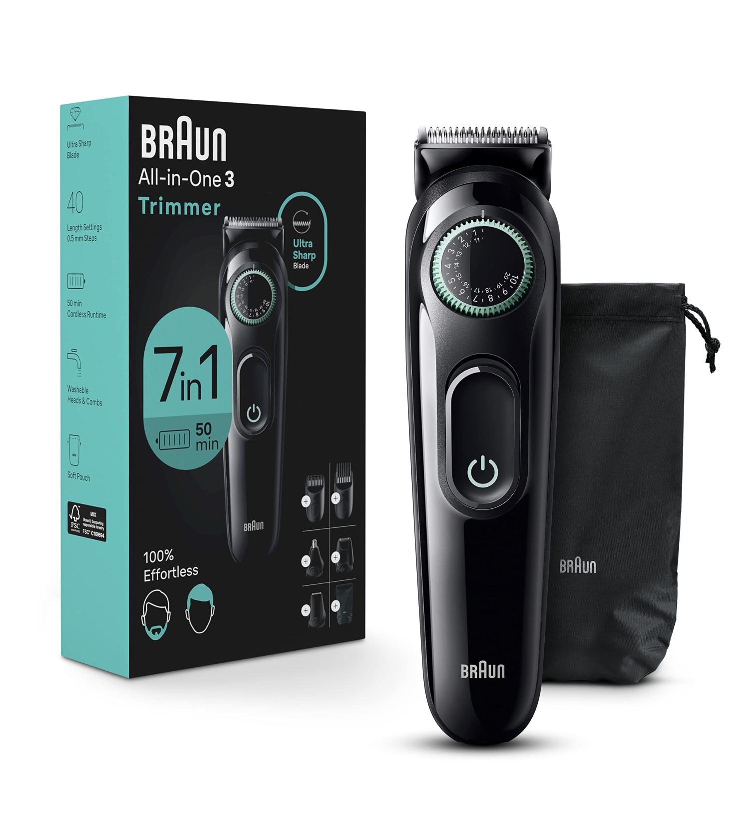 Braun Series 3 3470 All-in-One Style Kit for Men - 7-in-1 Trimmer with Ultra-Sharp Blade, 40 Length Settings, and Washable Design - Buy Online on SooperMarket.com
