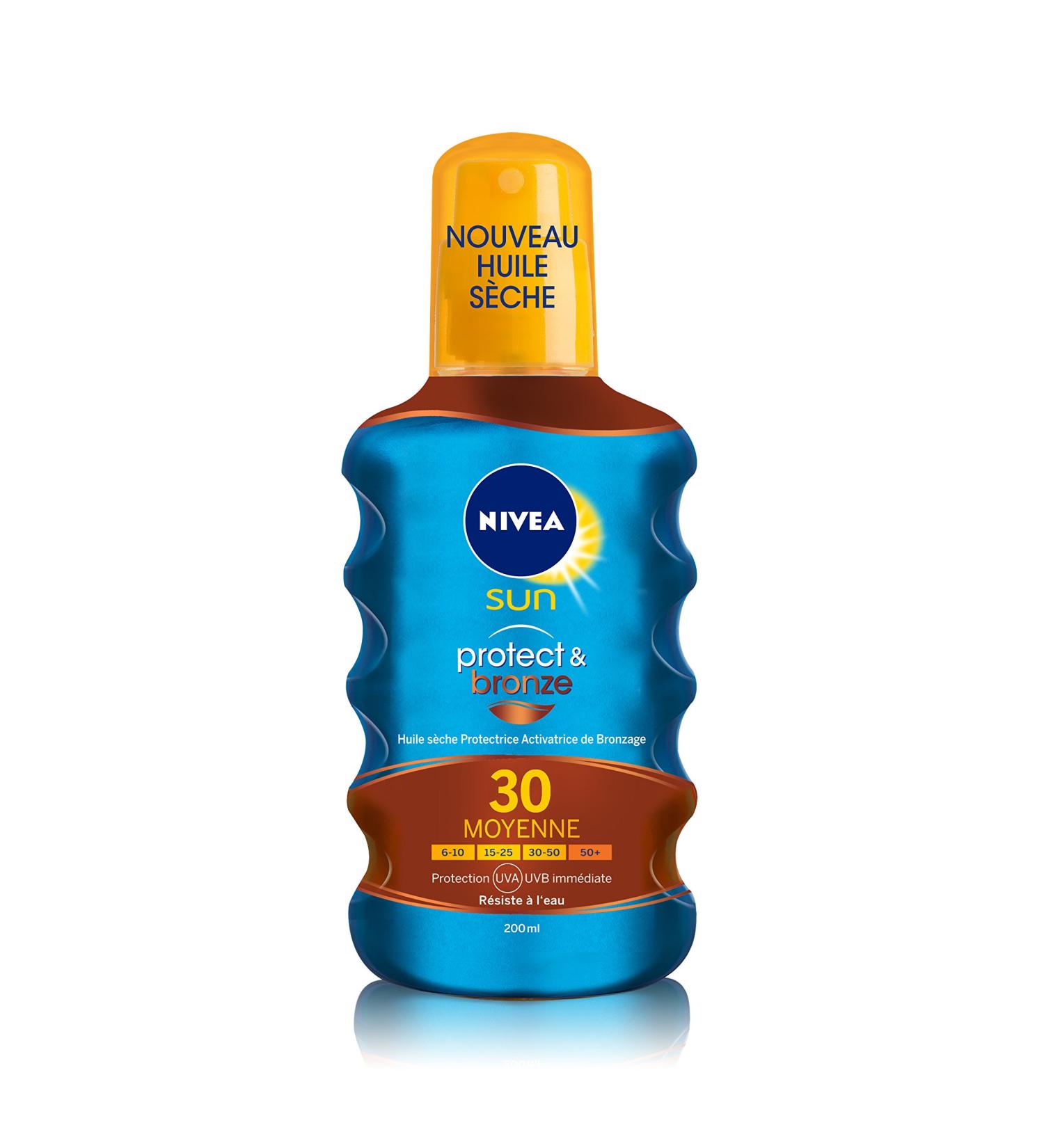 Nivea Sun Dry Oil Activator Tanning Activator Protects and Bronze SPF 30 200 ml 1 ml (Pack of 200)