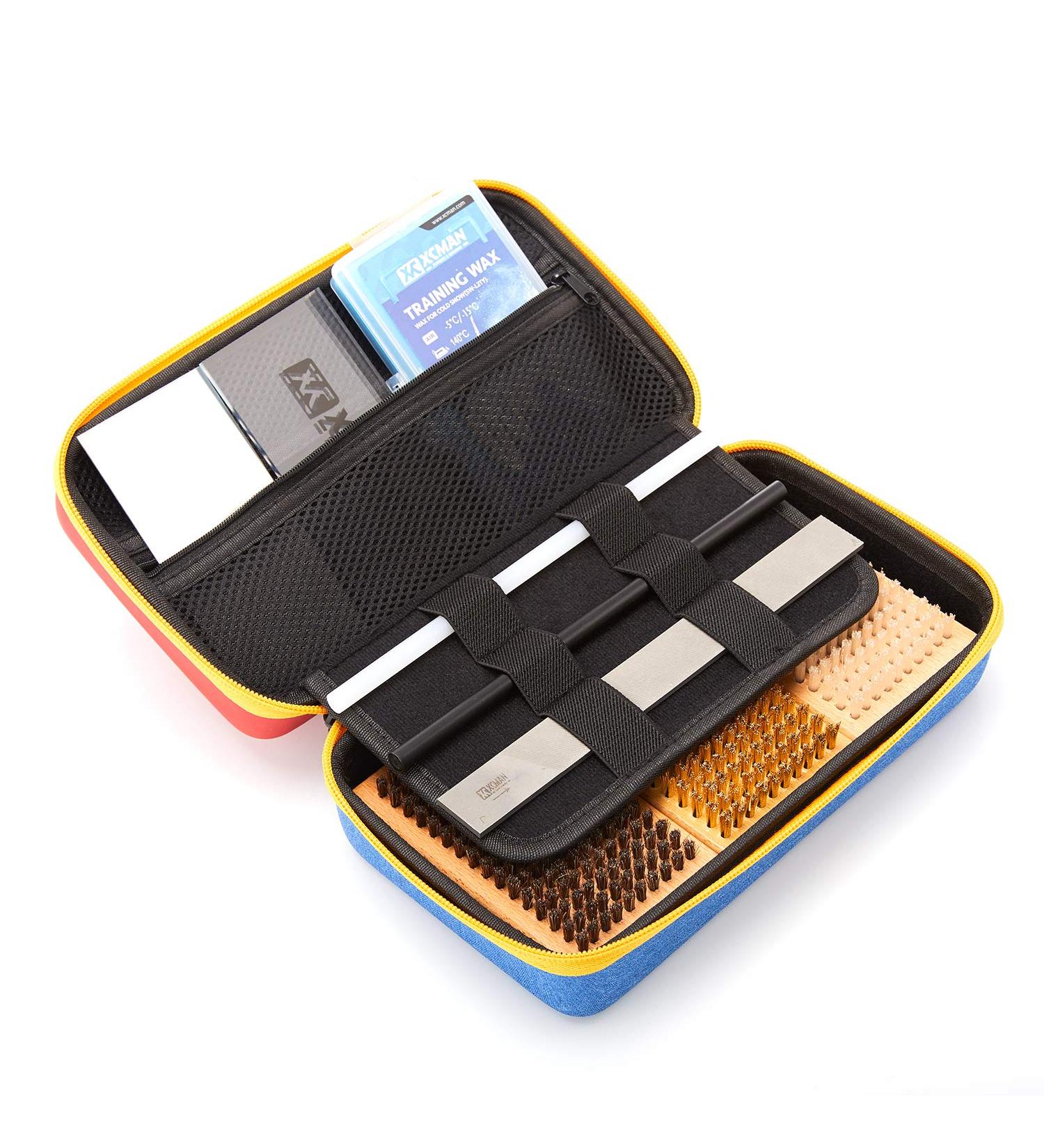 XCMAN Complete Ski & Snowboard Brush Set - Nylon Brass Horsehair Brushes Metal Scraper & PTEX Flat File for Waxing & Tuning - International Shipping Available - Buy Online on SooperMarket.com