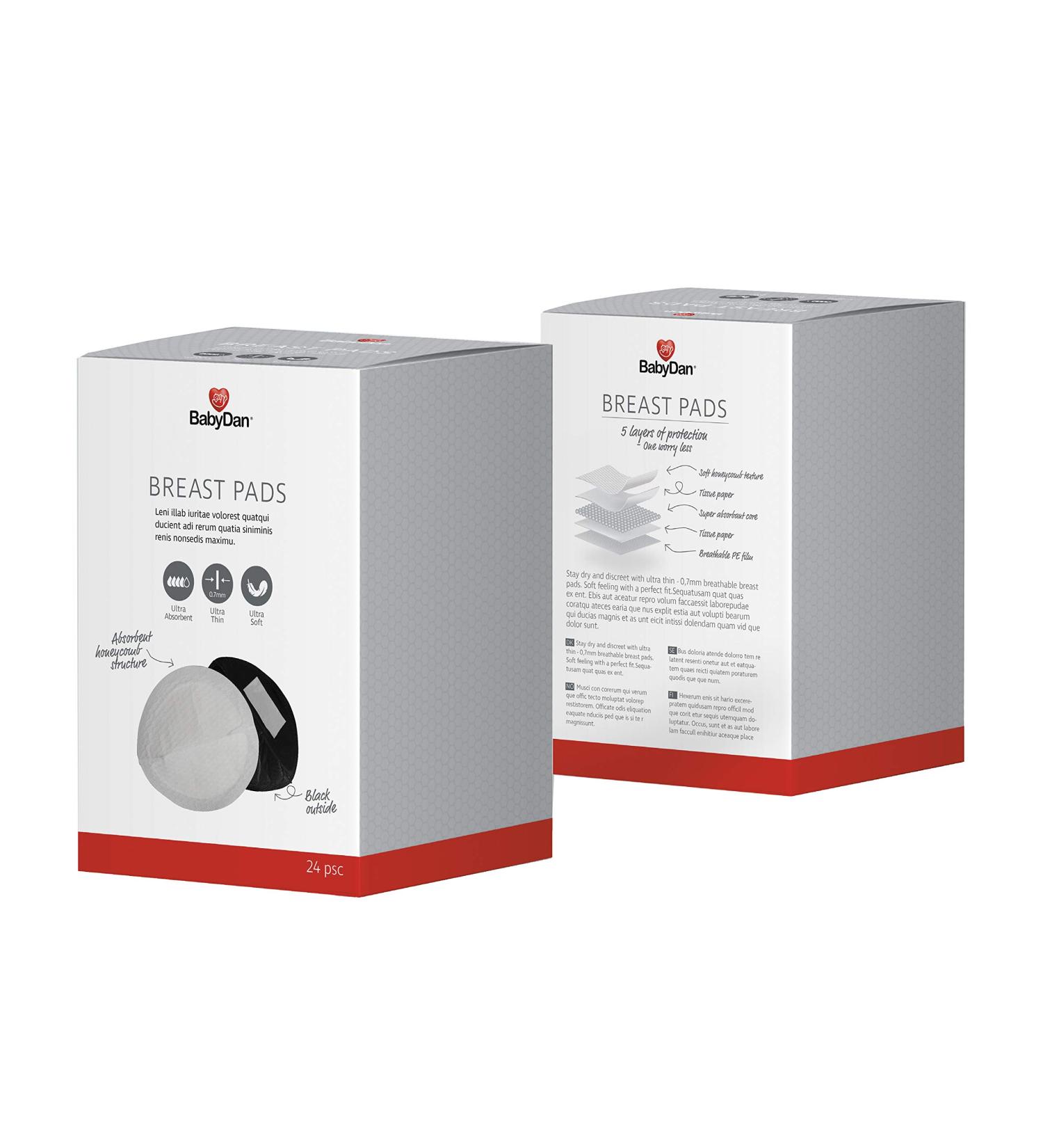 BabyDan Ultra Soft Disposable Nursing Pads for Breastfeeding & Pumping - Black 24 Pack - Buy Online on SooperMarket.com