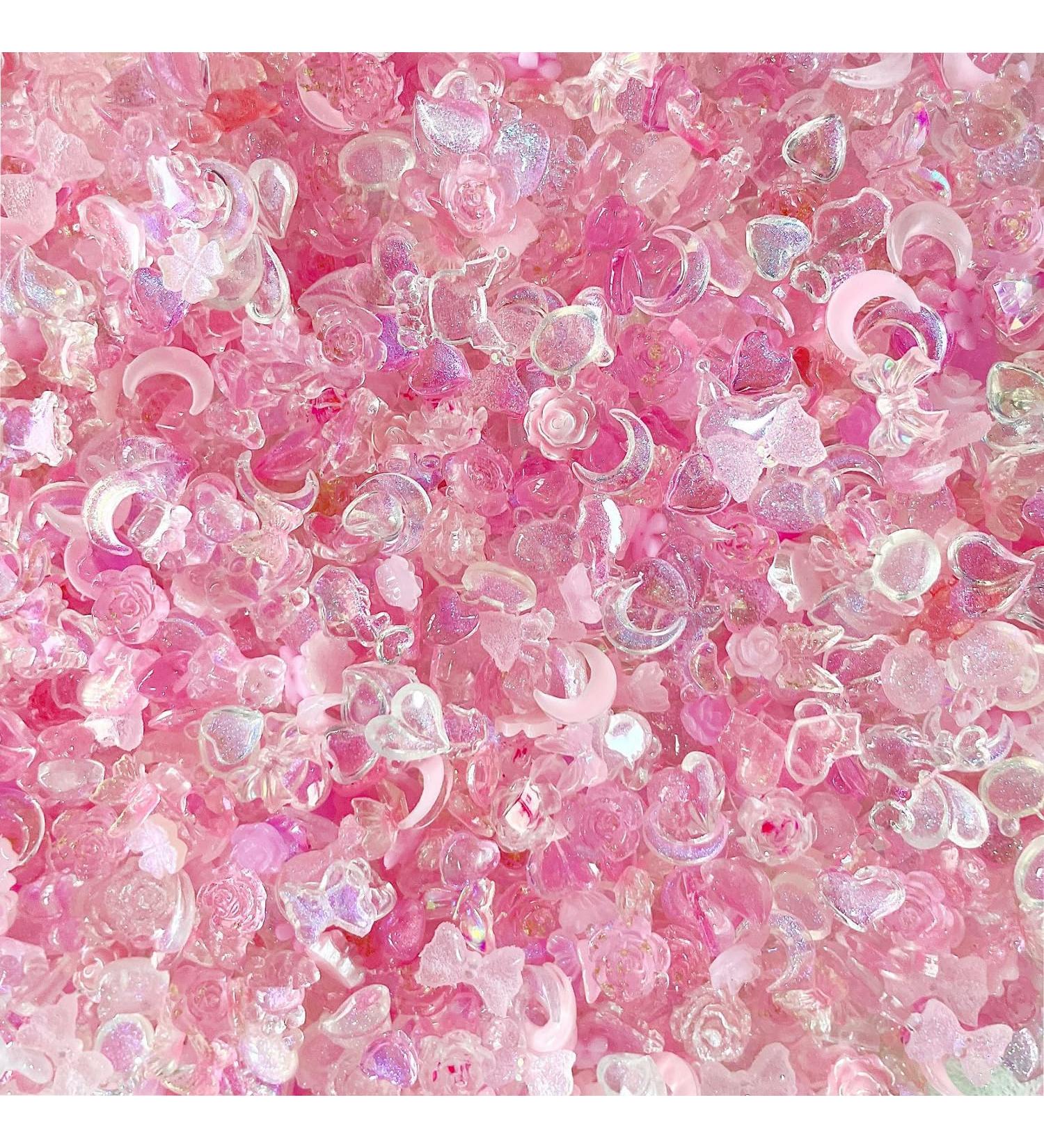 150 Rhinestone Nail Art Decorations Adorable Nail Art Accessories Pink Hearts Bows Dolphin Shapes Used for Nail Art Decoration DIY Phone Cases etc. - Buy Online on SooperMarket.com