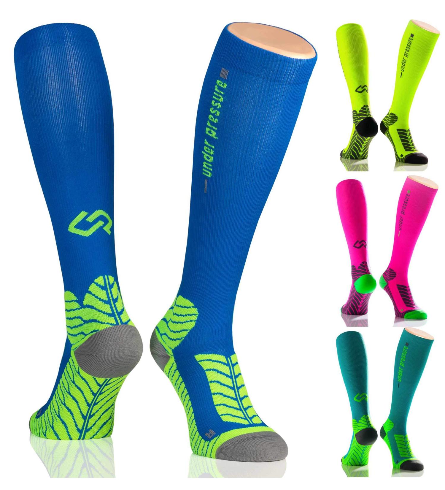 Sport Compression Stocking Runattack - High Performance 18-21mmHg Running Sock Size 35-38 Ocean Blue | International Shipping Available - Buy Online on SooperMarket.com