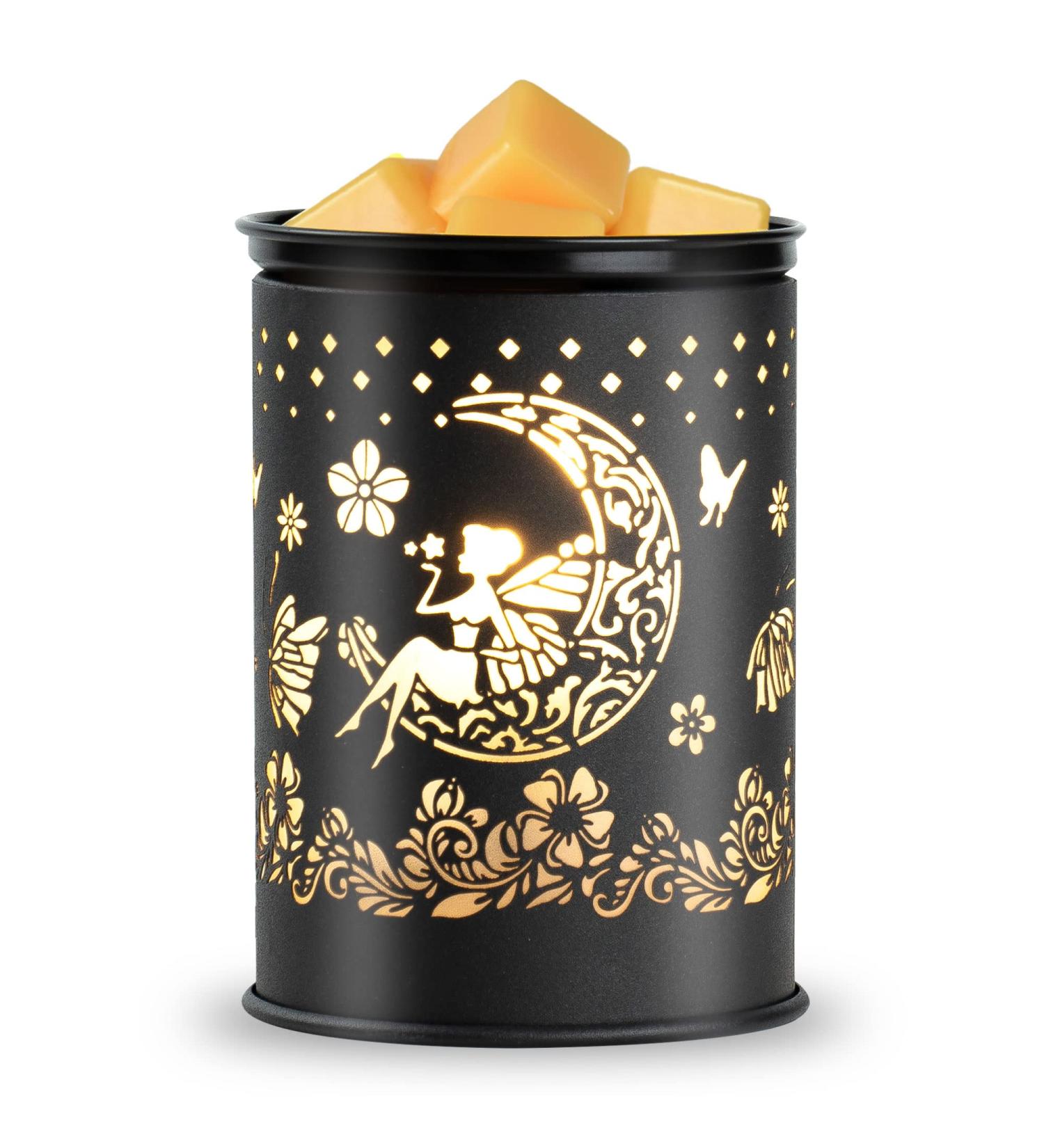 Electric Metal Wax Warmer - Stylish Home Office Decor & Unique Gifts (Moon/Flower Fairy Design) - Buy Online on SooperMarket.com