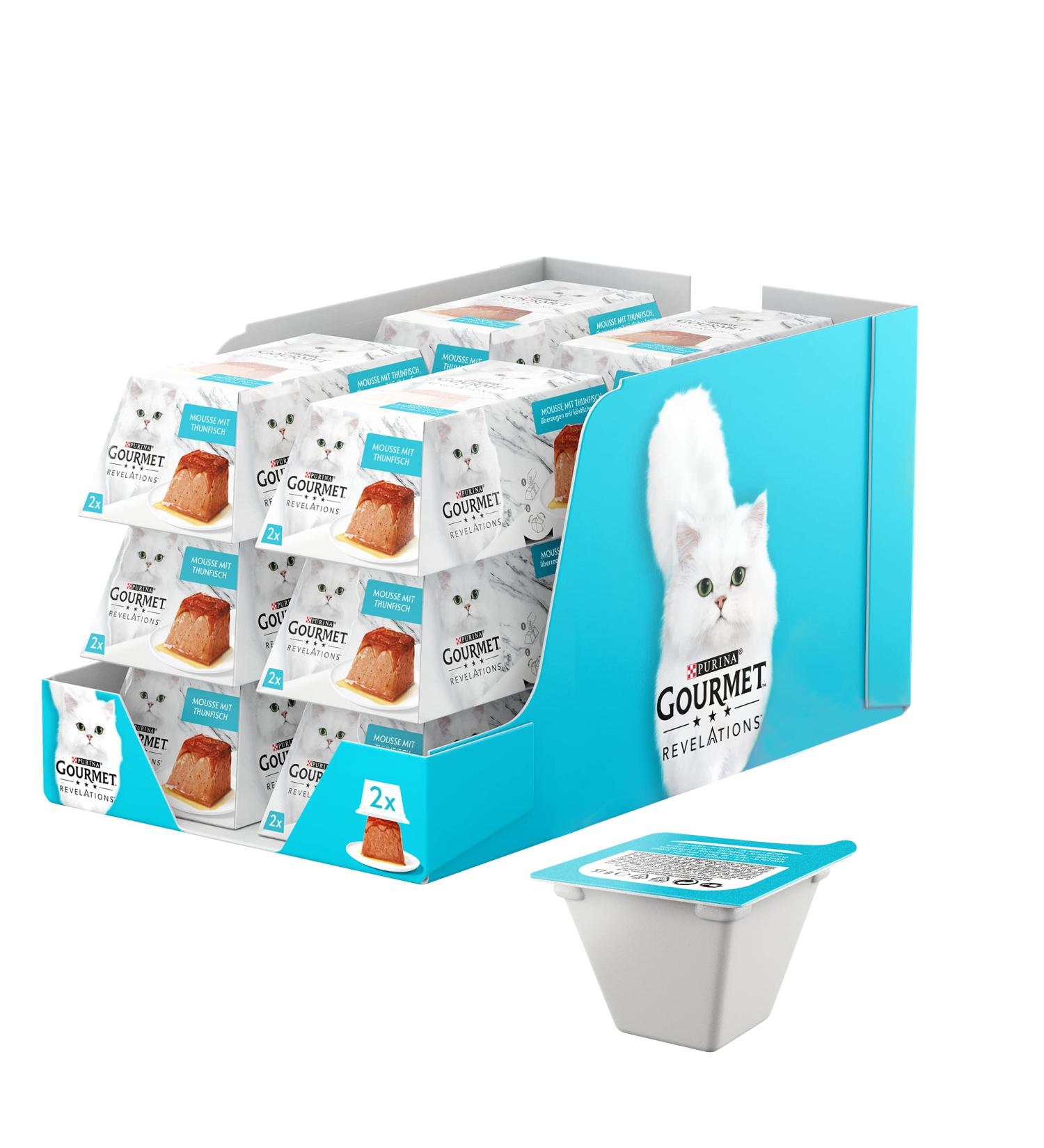 Buy Purina Gourmet Revelations Mousse Cat Food with Tuna 12 Pack (24 Portions) | Premium Wet Cat Food | International Shipping - Buy Online on SooperMarket.com