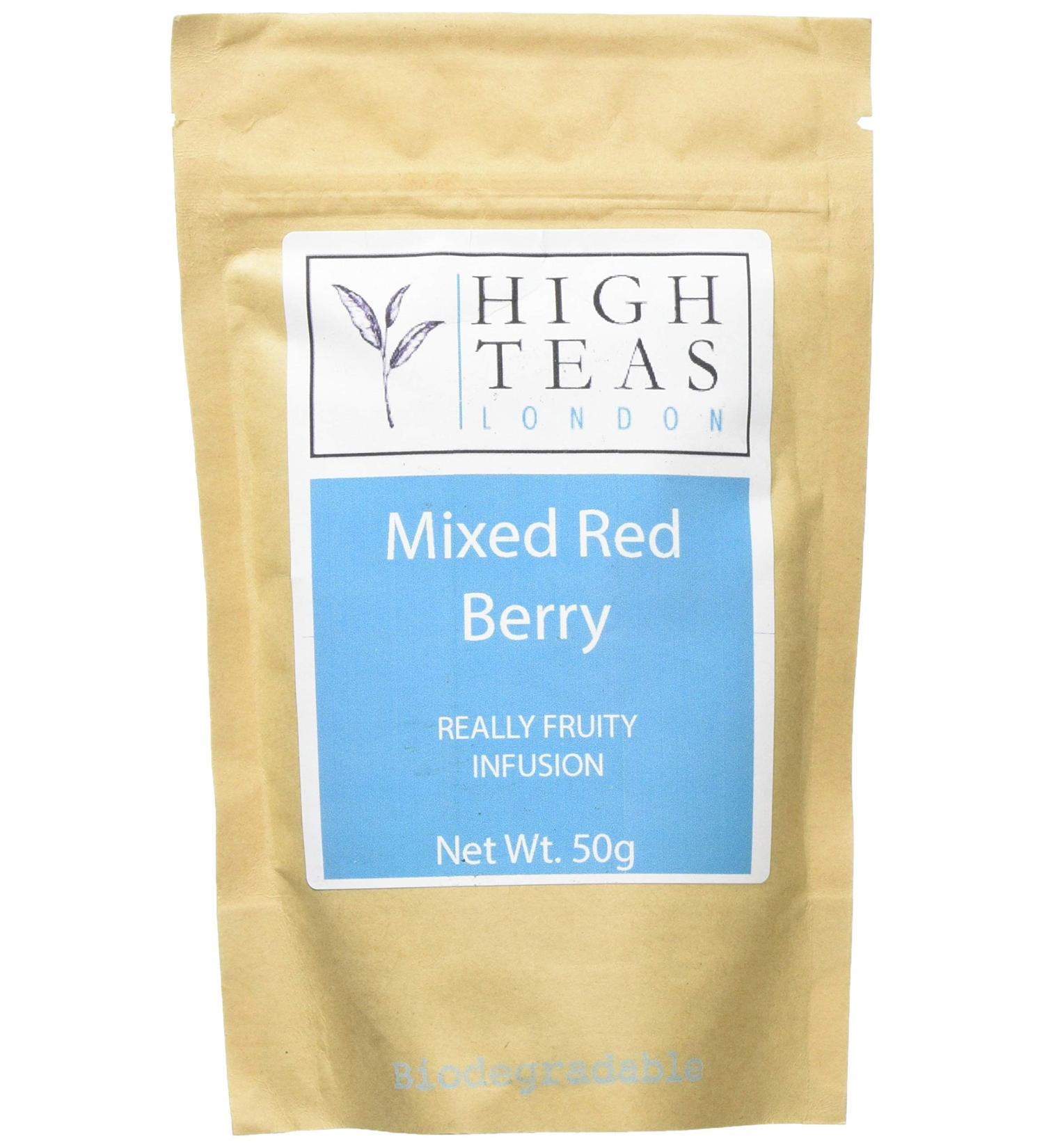 High Teas London Mixed Red Berry Infusion Loose Leaf Tea 50 g - Buy Online on SooperMarket.com