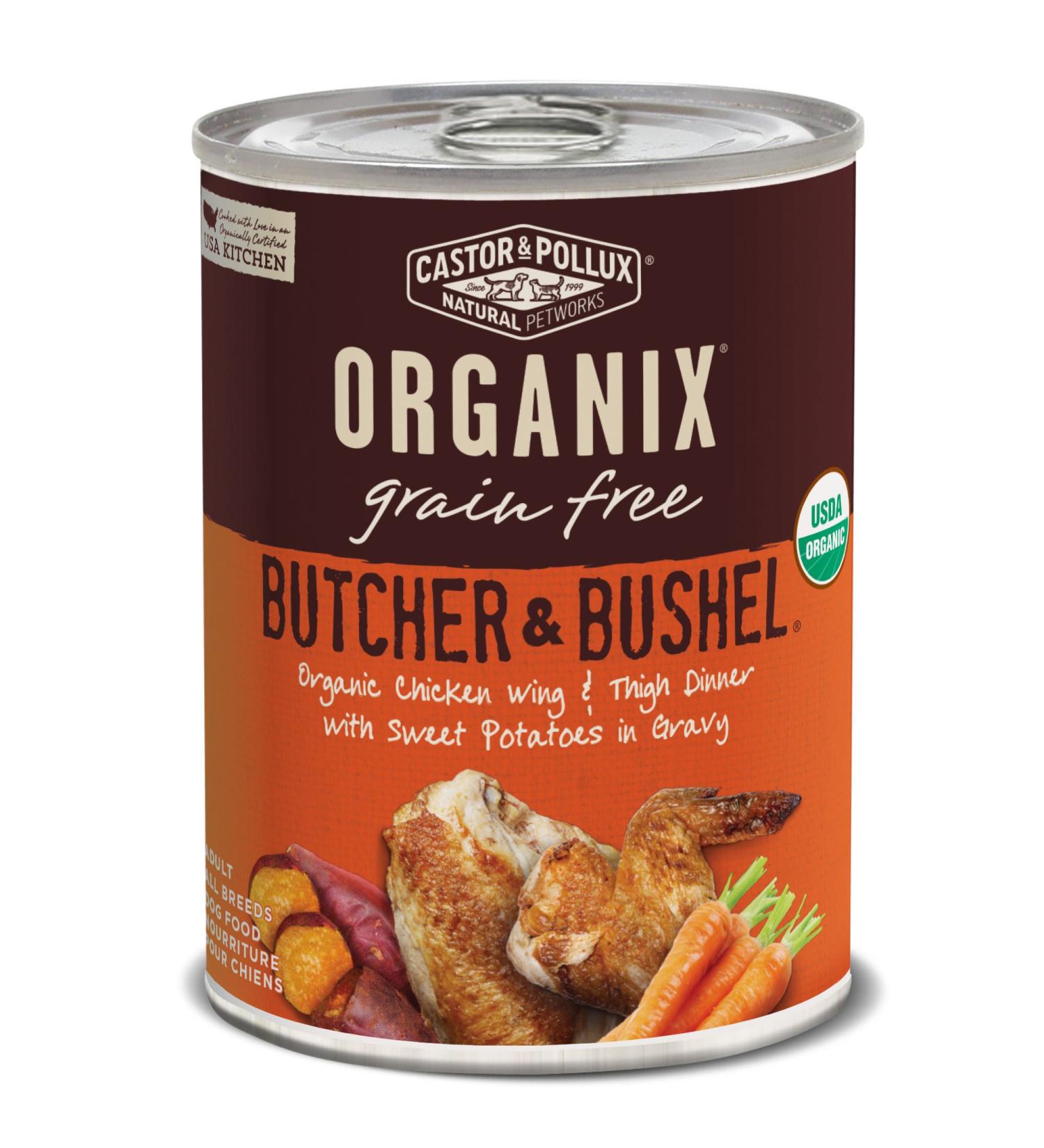 Castor & Pollux Organix Grain-Free Chicken Wing & Thigh Canned Dog Food - 12.7 oz, Case of 12 - Buy Online on SooperMarket.com