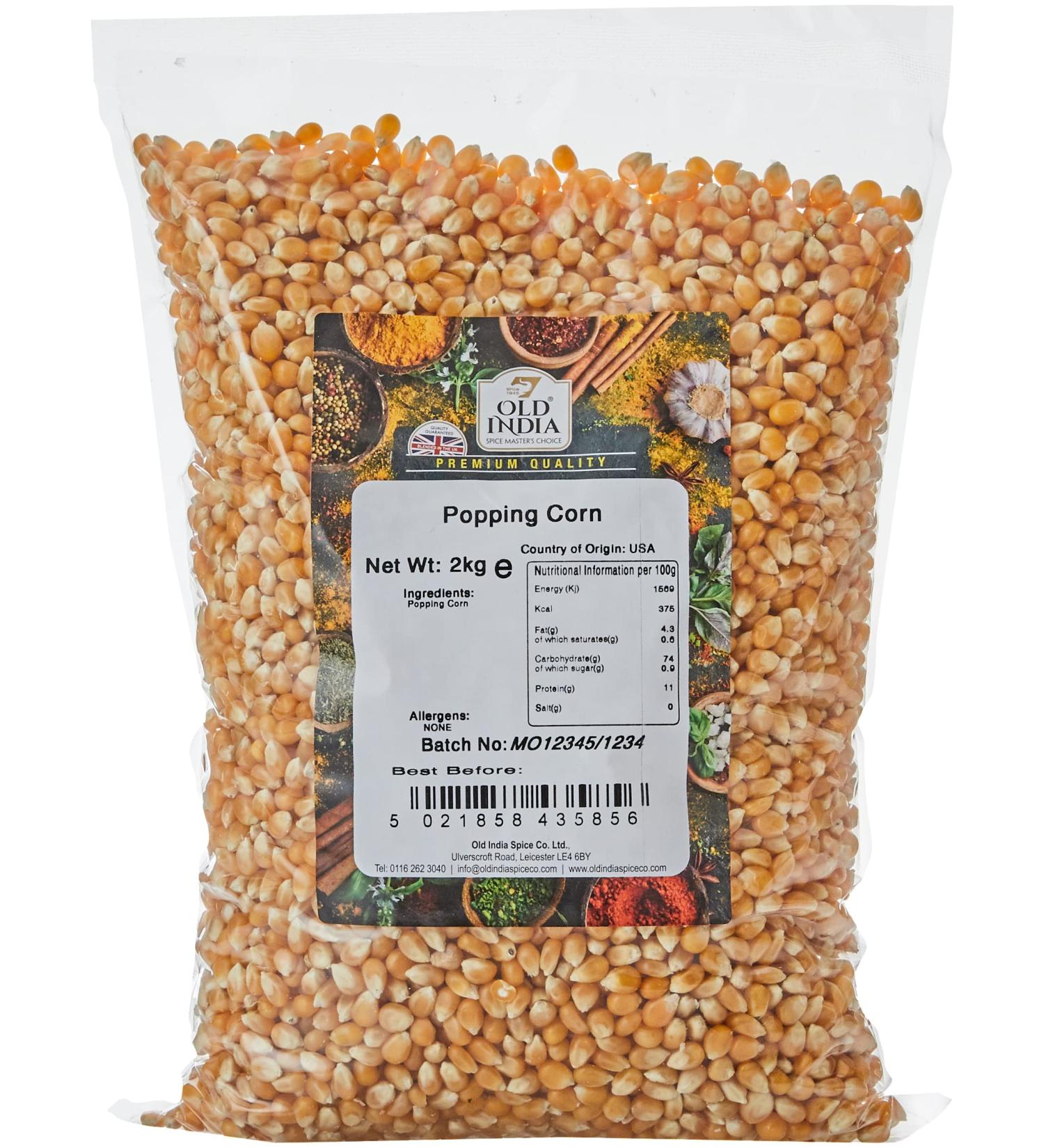 Old India Popping Corn 2Kg - Premium Quality Popcorn Kernels - Pack of 1 - Buy Online on SooperMarket.com