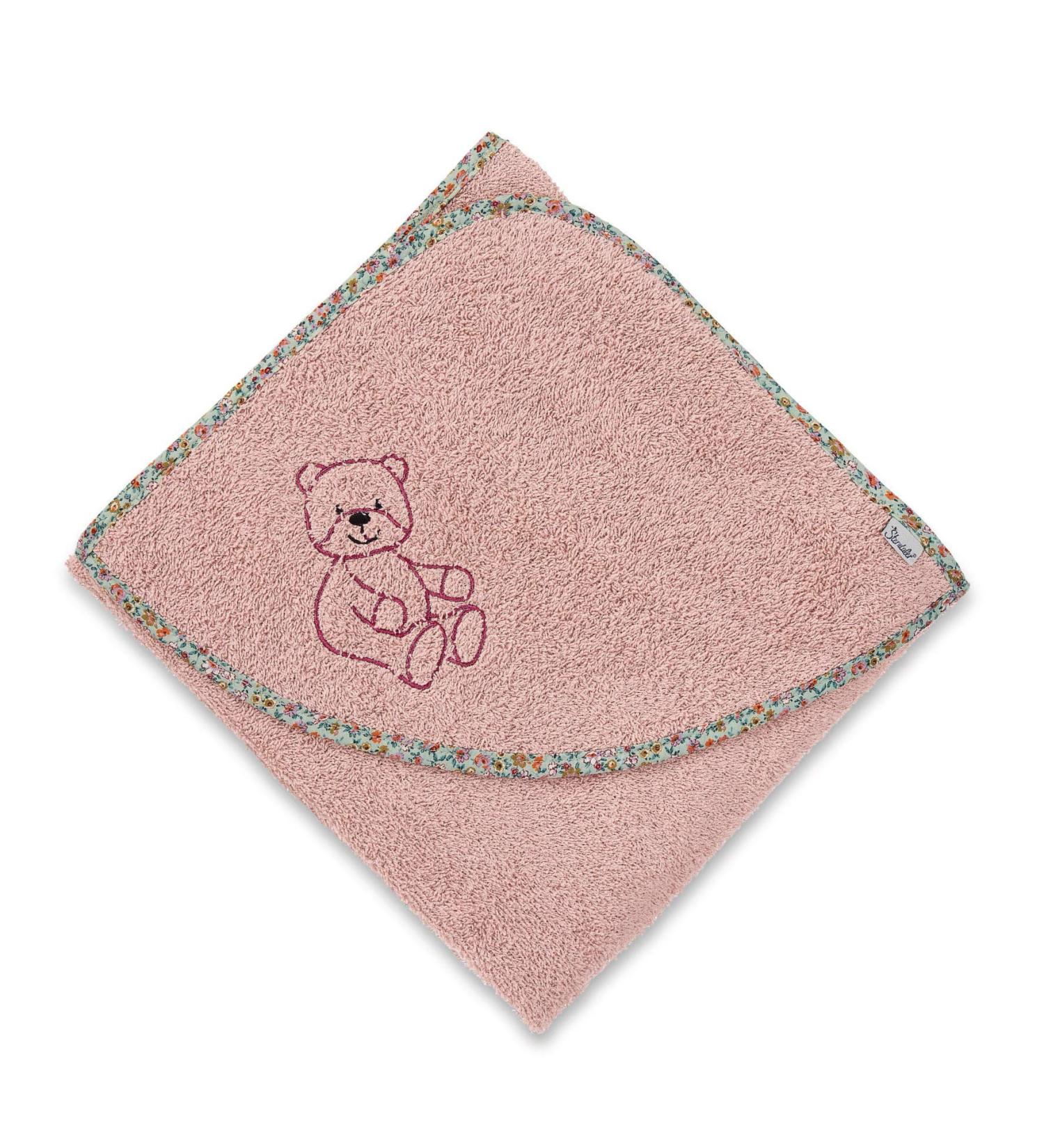 Sterntaler Hooded Bath Towel Baylee - Pink 100x100 cm for Babies (0 Months+) - Best Quality & Comfort - Buy Online on SooperMarket.com