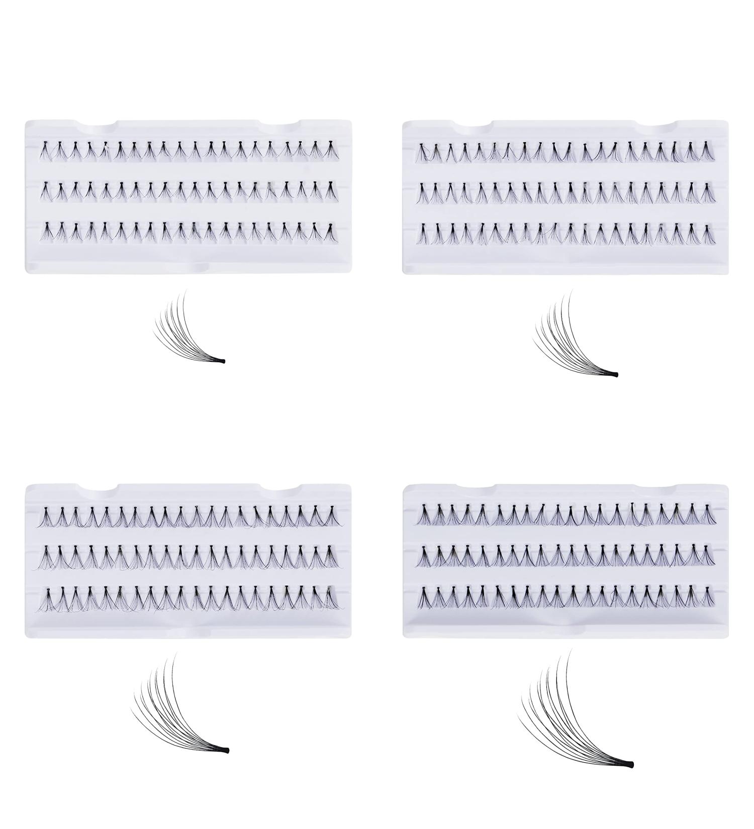Kurtzy Individual Eyelashes Set (4 pcs) - 8 10 12 14mm Premium Eyelash Extensions for Natural & Dramatic Volume - International Shipping Available - Buy Online on SooperMarket.com