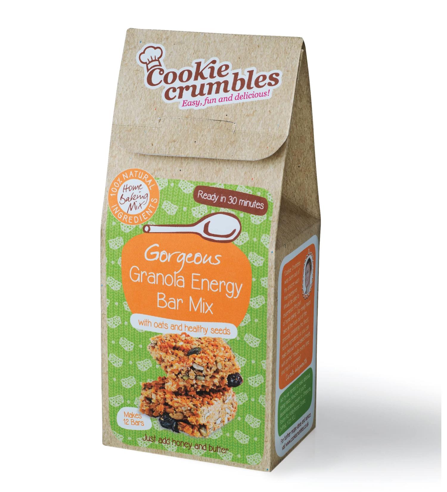 Cookie Crumbles Vegan Granola Energy Bar Mix - 300g | No Dairy, No Artificial Flavours | Ready in 30 Minutes | Made with Seeds - Buy Online on SooperMarket.com