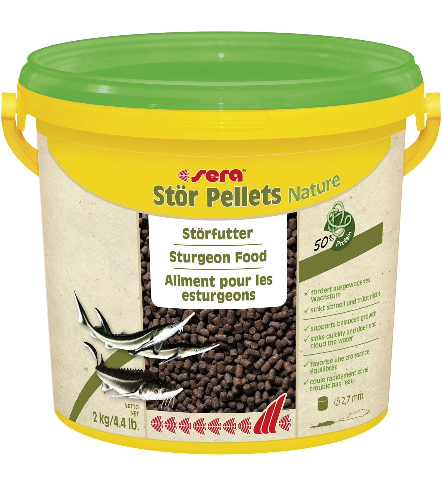 Sera Sturgeon Pellets Nature 3.8 L Premium Natural Staple Food for Small Sturgeons (2 kg) - Buy Online for International Shipping - Buy Online on SooperMarket.com