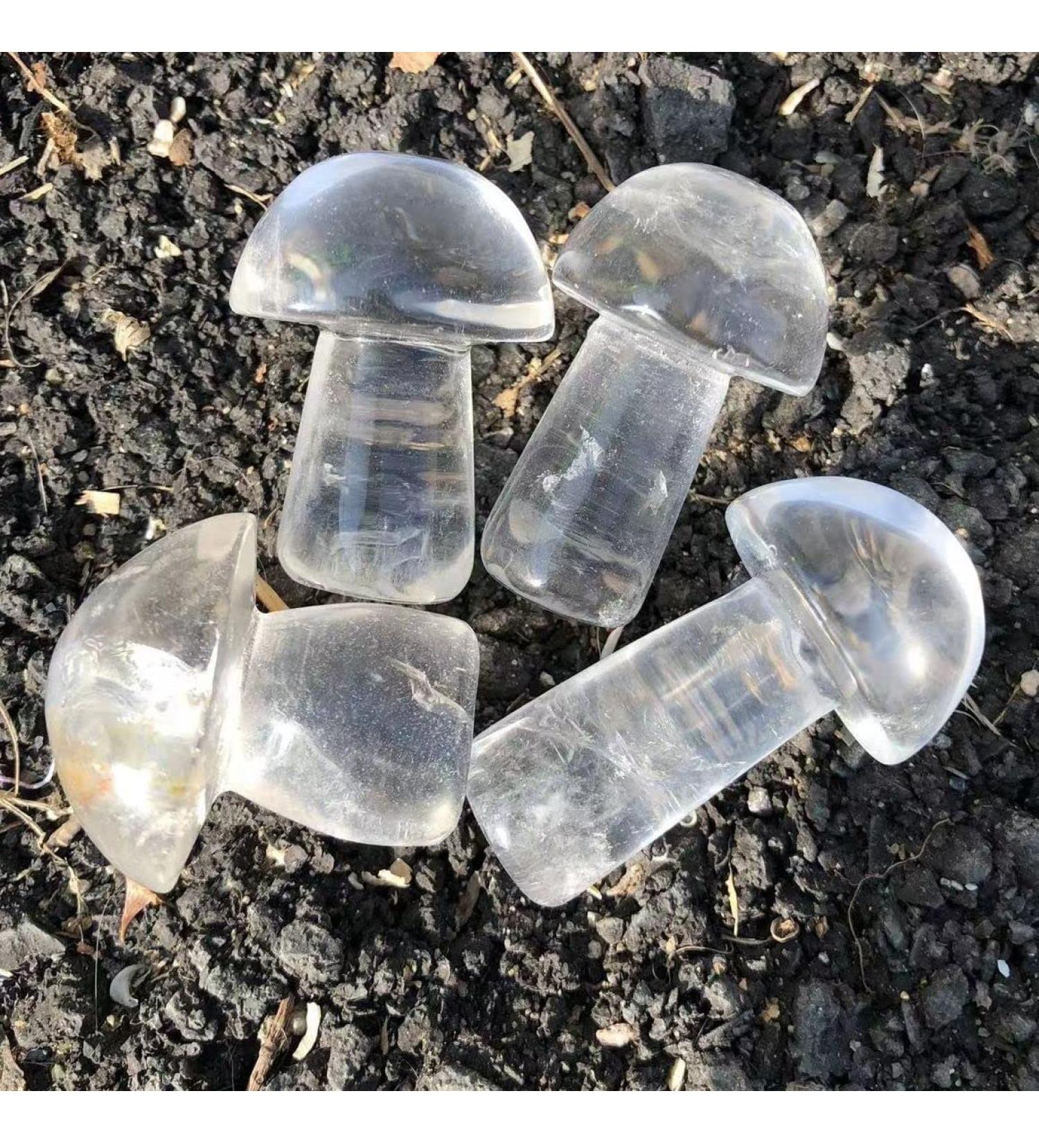 Home Decoration 40-50mm Crystal Mushroom Natural Clear Quartz Mushrooms Lovely Rose Crystal Gemstone Agaric Home Decoration Stones kaixun 1pc - Buy Online on SooperMarket.com