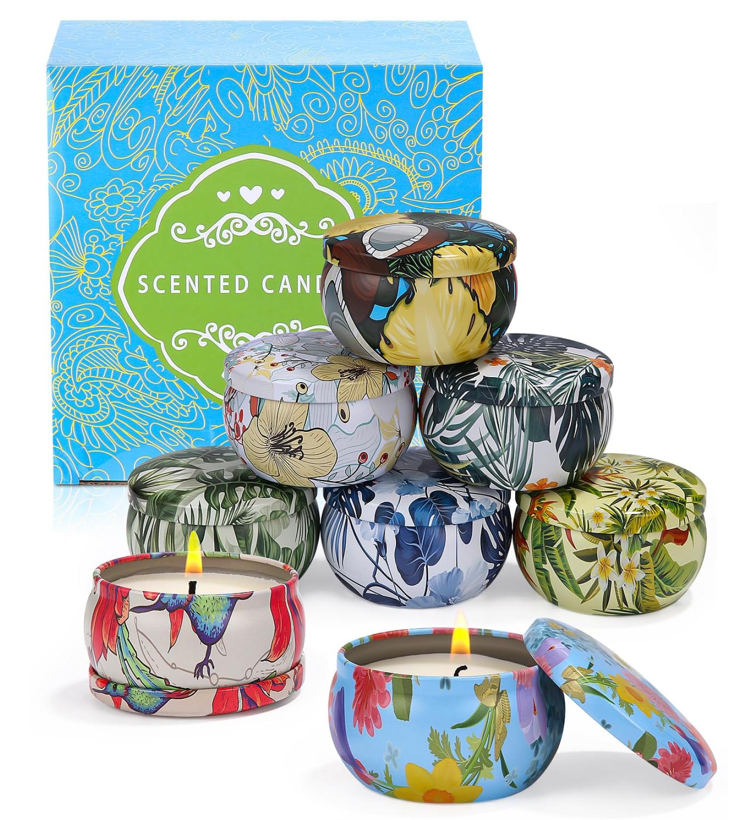 8-Piece Fragrance Candle Gift Set | Natural Soy Wax Aromatherapy | 20-Hour Burn Time | Perfect for Mother's Day Birthdays & Valentine's Day - Buy Online on SooperMarket.com