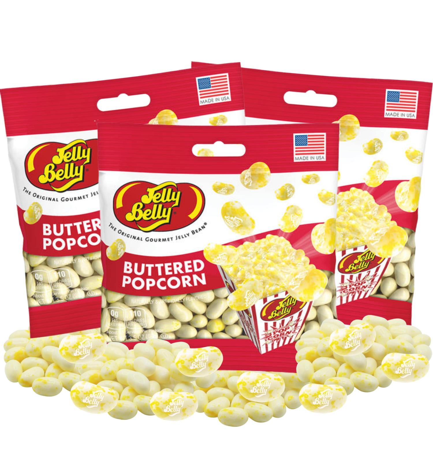 Popcorn Jelly Beans - Gourmet Movie Night Snacks for Boys or Girls - Unique Flavored Candy - Pack of 3 - Buy Online on SooperMarket.com