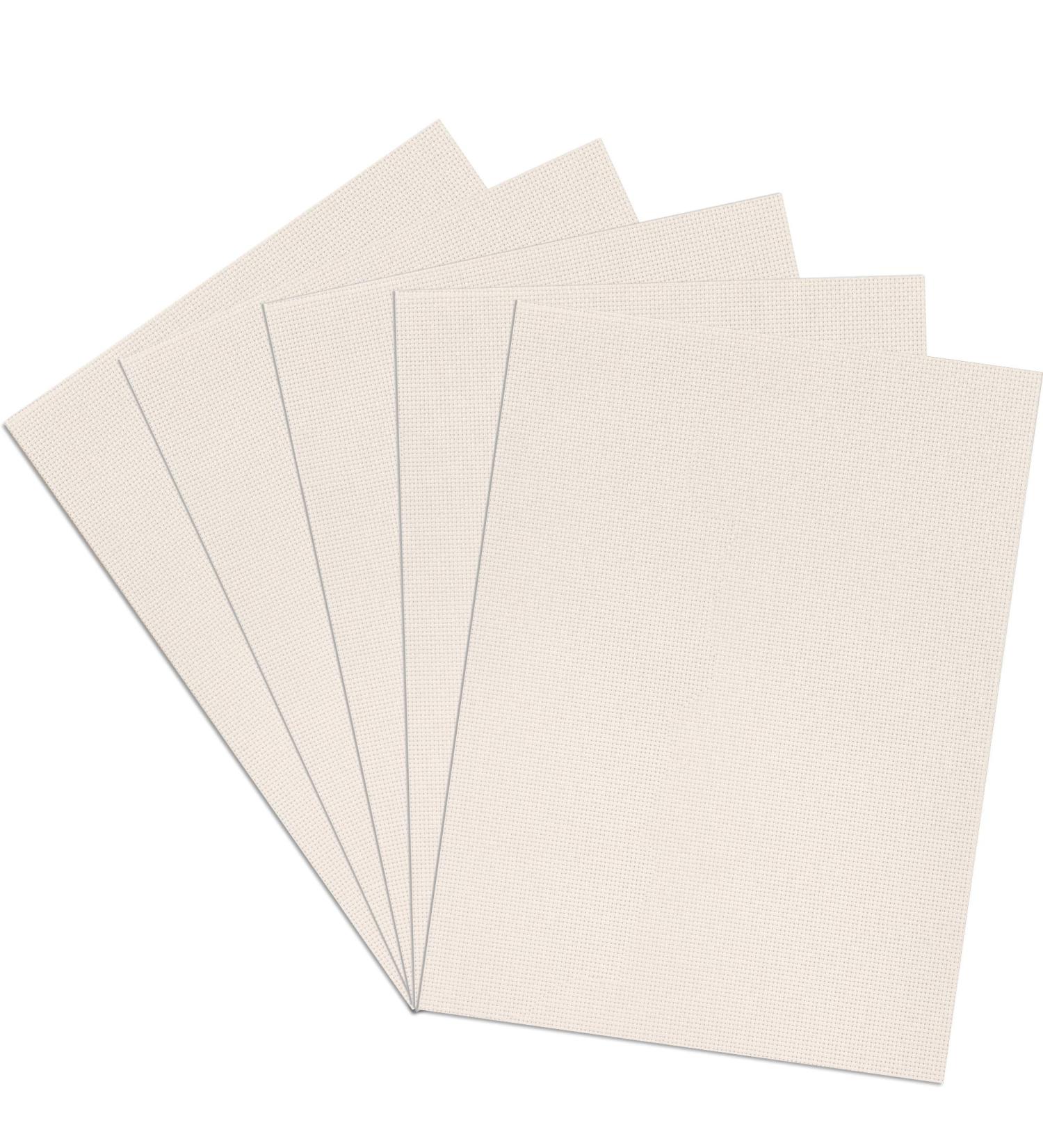 Aida Cloth 14 Count Cross Stitch Fabric 12x18 inch 5-Pack (Rice) Beige - Buy Online on SooperMarket.com