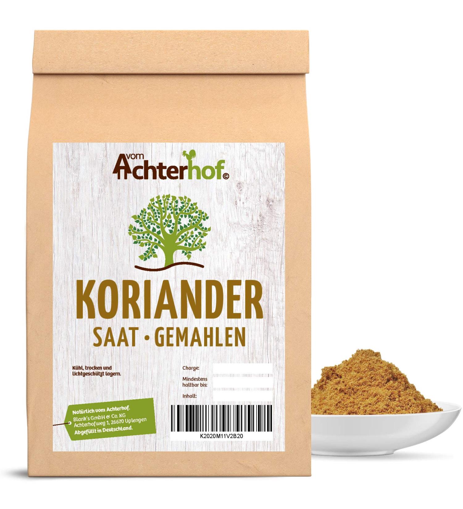 Buy Ground Coriander Powder 100g | Spicy Nutty Flavor | Finely Ground Coriander Seeds | Achterhof | International Shipping - Buy Online on SooperMarket.com