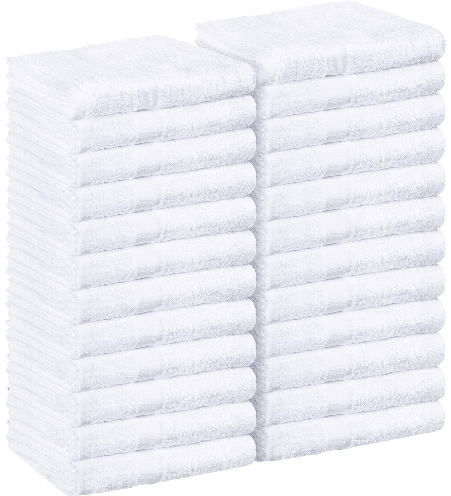 Utopia Towels White Salon Towels - 24 Pack, 16 x 27 Inches, Highly Absorbent for Hand, Gym, Spa, Beauty & Home Hair Care - Buy Online on SooperMarket.com