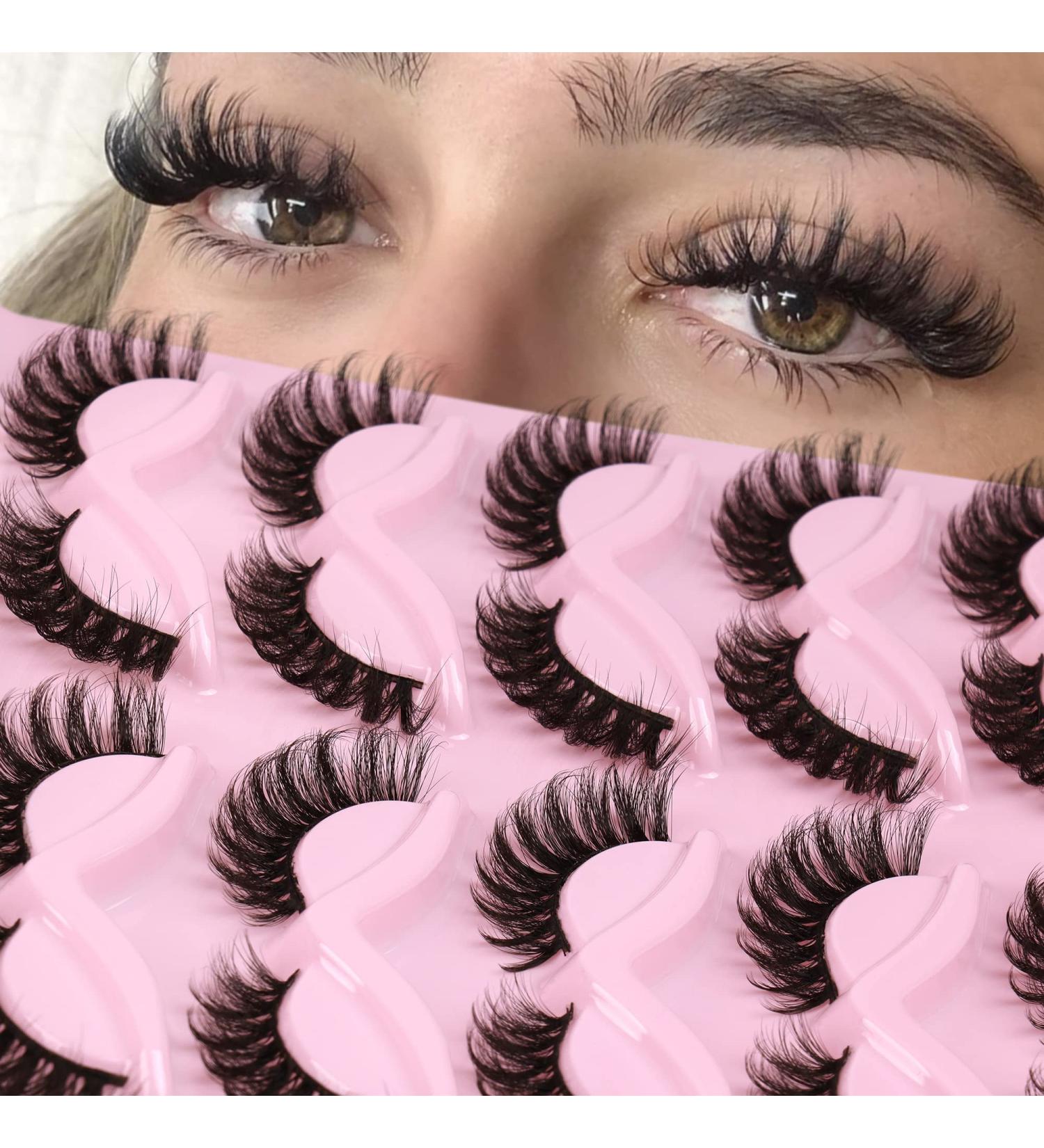 Geeneiya 8D Cat Eye 17mm Mink False Eyelashes - Fluffy Long Lashes for All Eye Shapes - Buy Online on SooperMarket.com