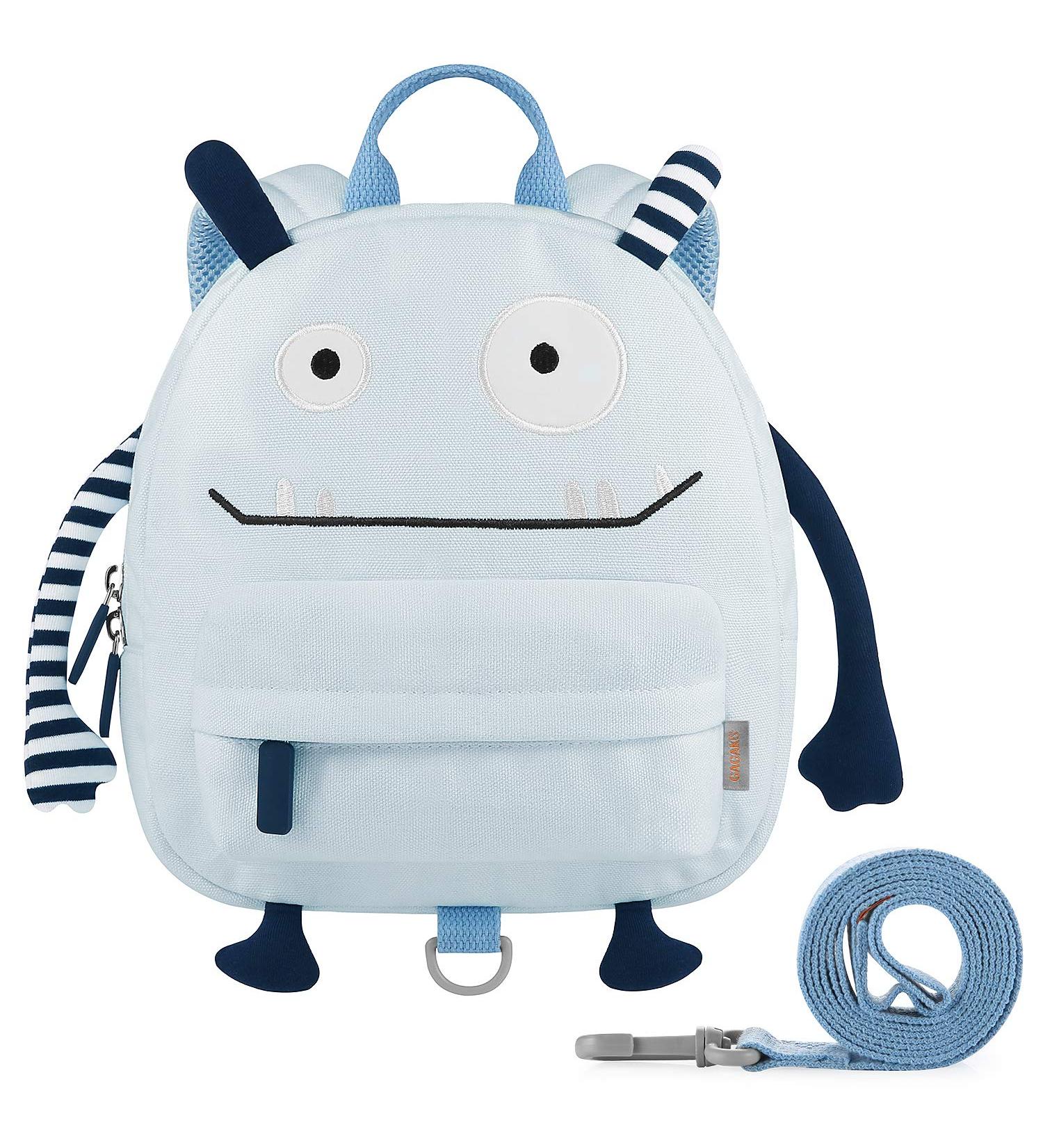 GAGAKU Mini Toddler Backpack for Boys 2-5 Years | Anti-Lost Preschool Backpack with Leash in Blue - Buy Online on SooperMarket.com