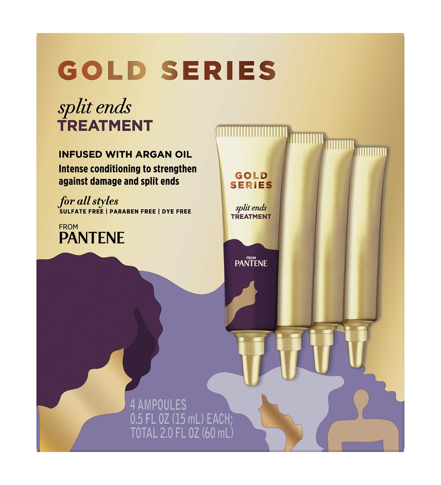 Pantene Gold Series Split Ends Treatment with Argan Oil - 0.5 Fl Oz x 4 Count - Buy Online on SooperMarket.com