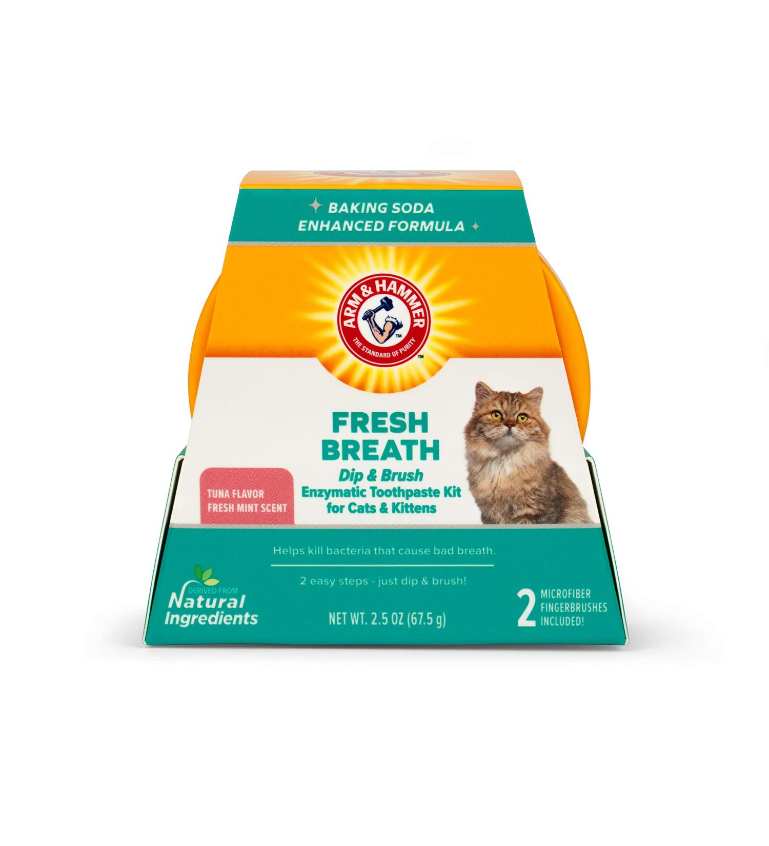 Arm & Hammer Enzymatic Toothpaste Kit for Pets - Dog & Cat Dental Care Set with Brush | Teeth Cleaning, Fresh Breath | Tuna Flavor - Buy Online on SooperMarket.com