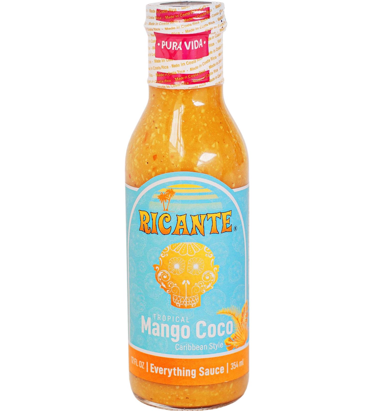 Ricante Tropical Mango Coco Caribbean Style Everything Sauce - 12oz Bottle | Keto, Gluten Friendly, Whole 30 Approved - Buy Online on SooperMarket.com
