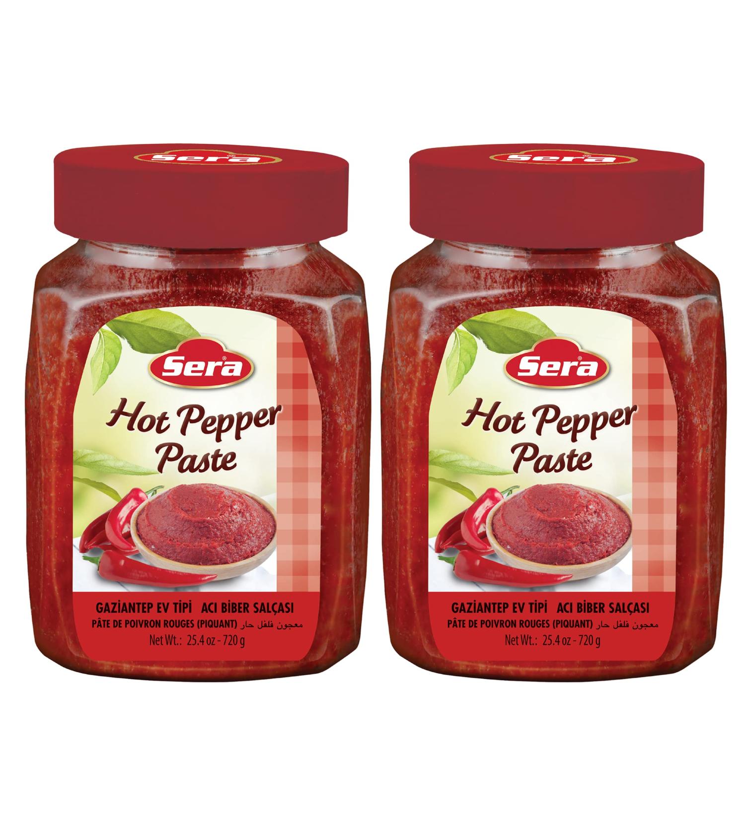 Sera Hot Pepper Paste 25.4 Oz (2 PACK) - No Sugar, No Preservatives | Adds Unique Spicy Flavor | Ideal for Spreading or Sandwiches - Buy Online on SooperMarket.com
