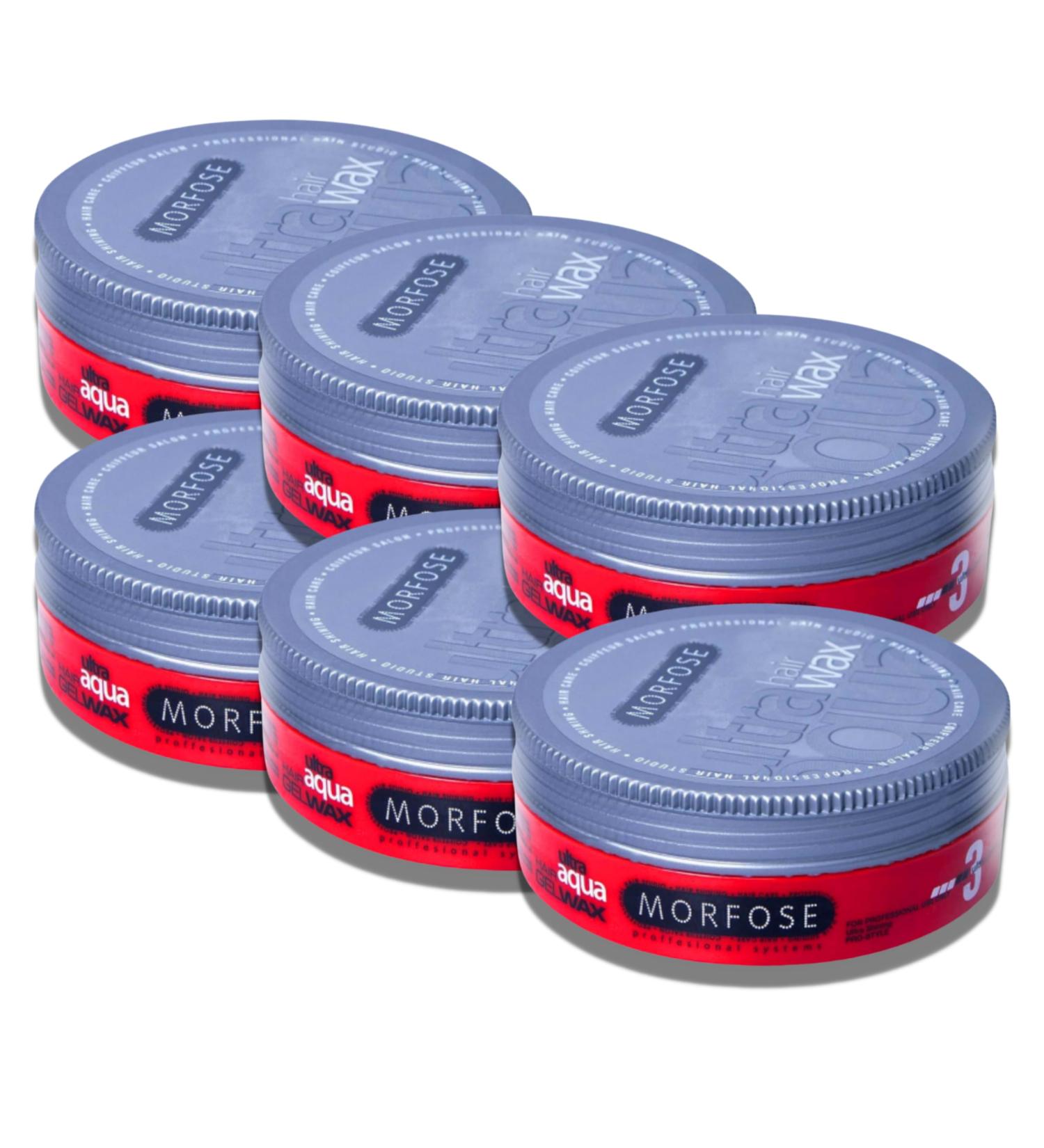 Morfose Hair Gel Wax - Ultra Aqua (175ml Pack of 6) | International Shipping Available - Buy Online on SooperMarket.com