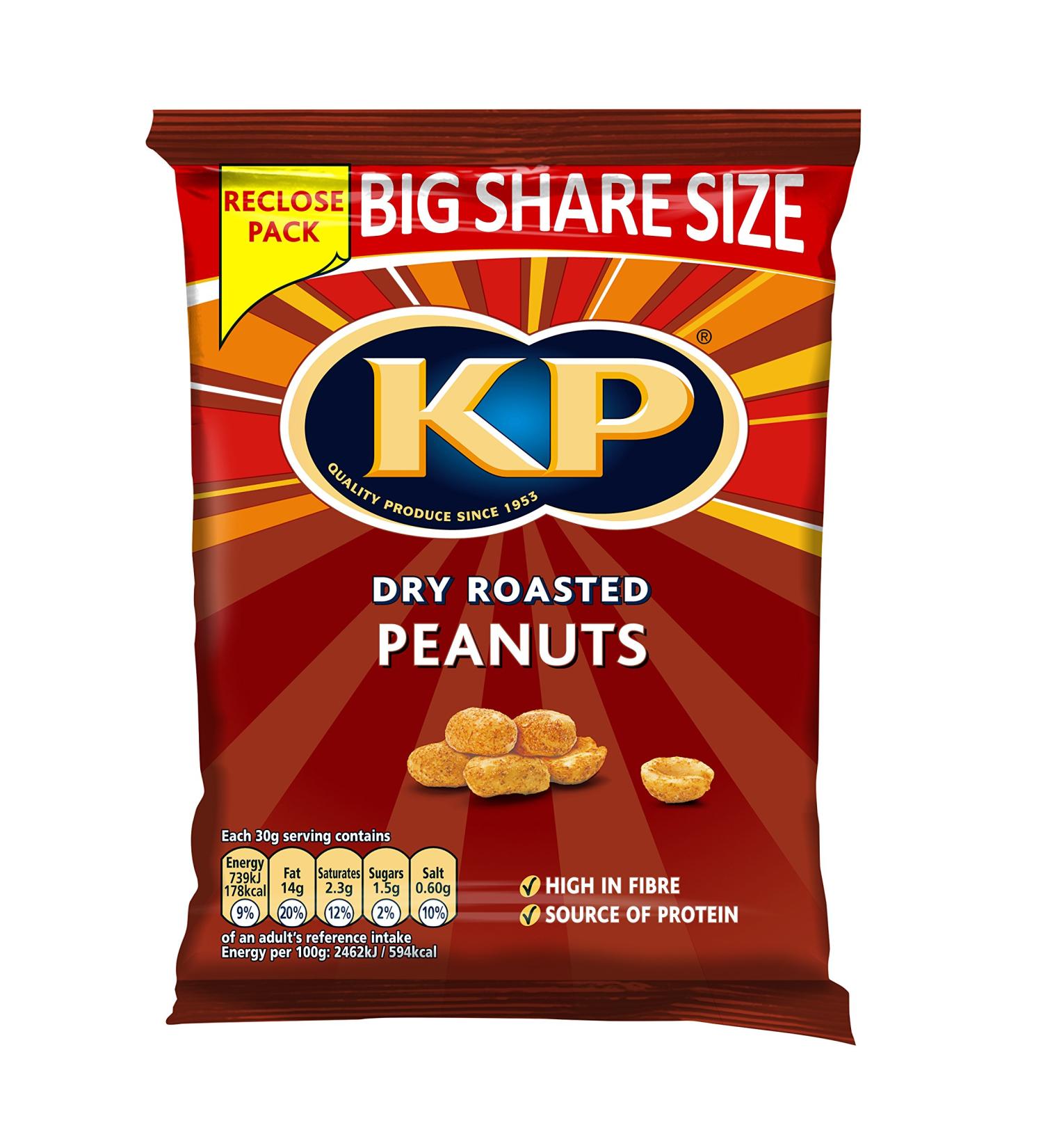 KP Dry Roasted Peanuts Share Size 415g - Buy Online on SooperMarket.com