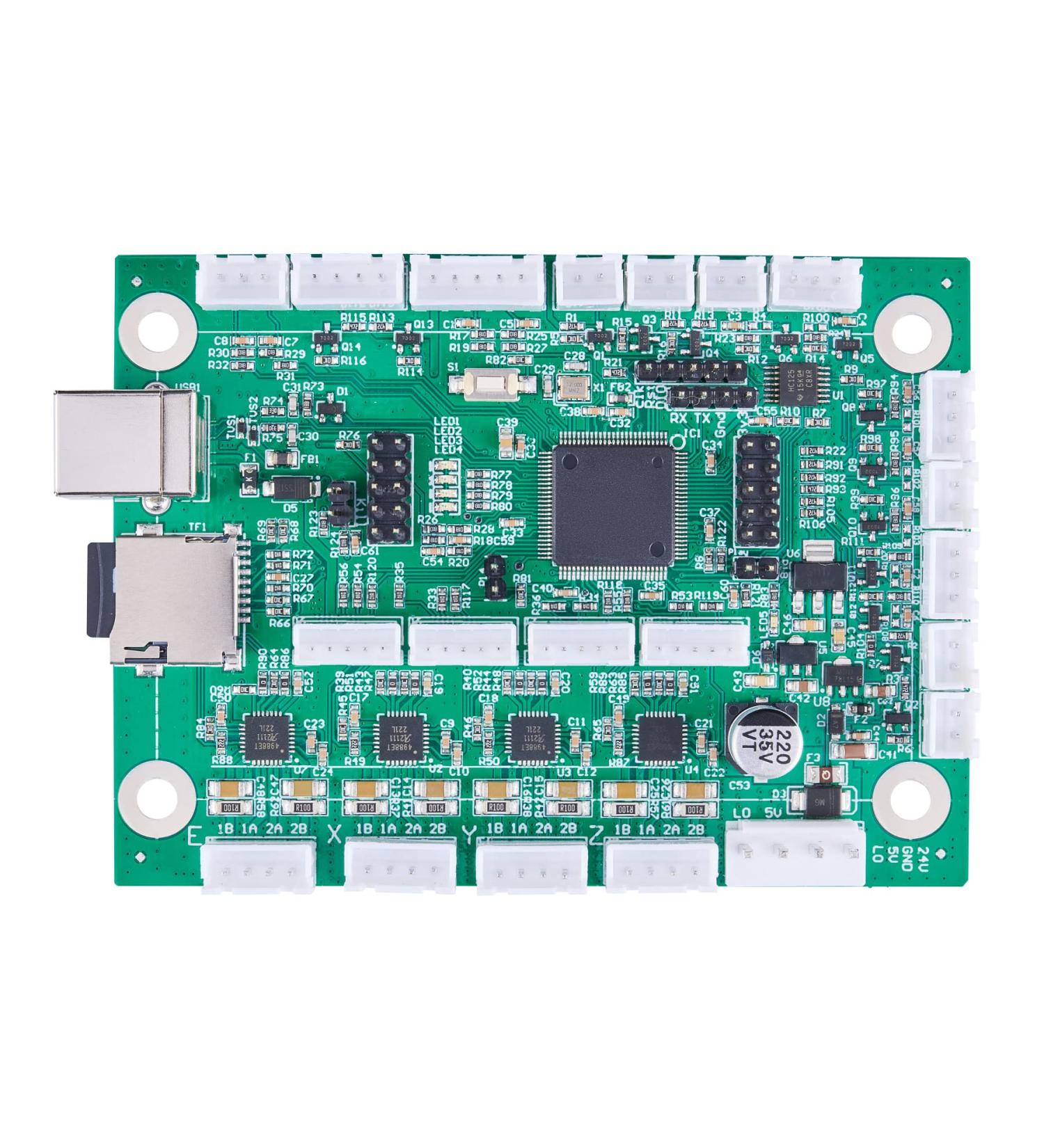 OMTech K40+ Laser Engraver Motherboard Upgrade - Smoothie Mainboard for CNC CO2 Laser Cutter with Rotary Axis Autofocus Support - LightBurn K40 Engraving Replacement Control Board - Buy Online on SooperMarket.com