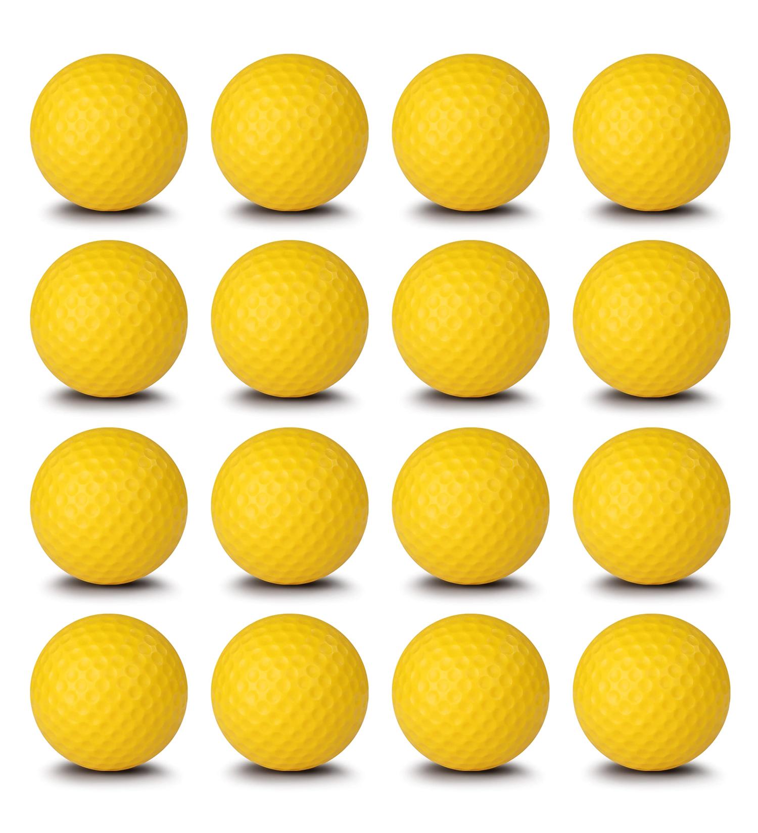 CHAMPKEY Practice Foam Golf Balls 16 Pack - Limited Flight Yellow Training Balls for Indoor & Outdoor Use - Buy Online on SooperMarket.com