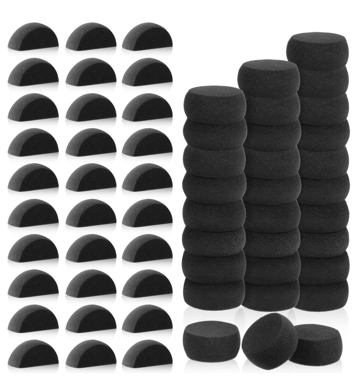 Black Face Painting Sponges - 60 Pcs Set for Makeup, Crafts, Art Work, Sculpting, Pottery, Body Painting - Buy Online on SooperMarket.com