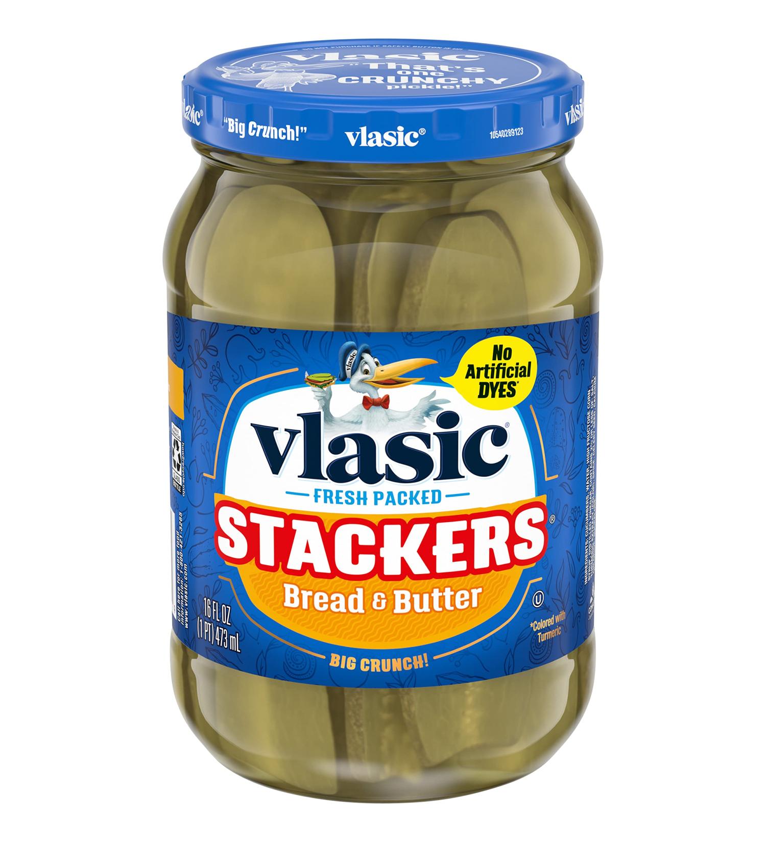 Vlasic Stackers Bread and Butter Pickles 16 FL oz - Premium Quality Pickles - Buy Online on SooperMarket.com